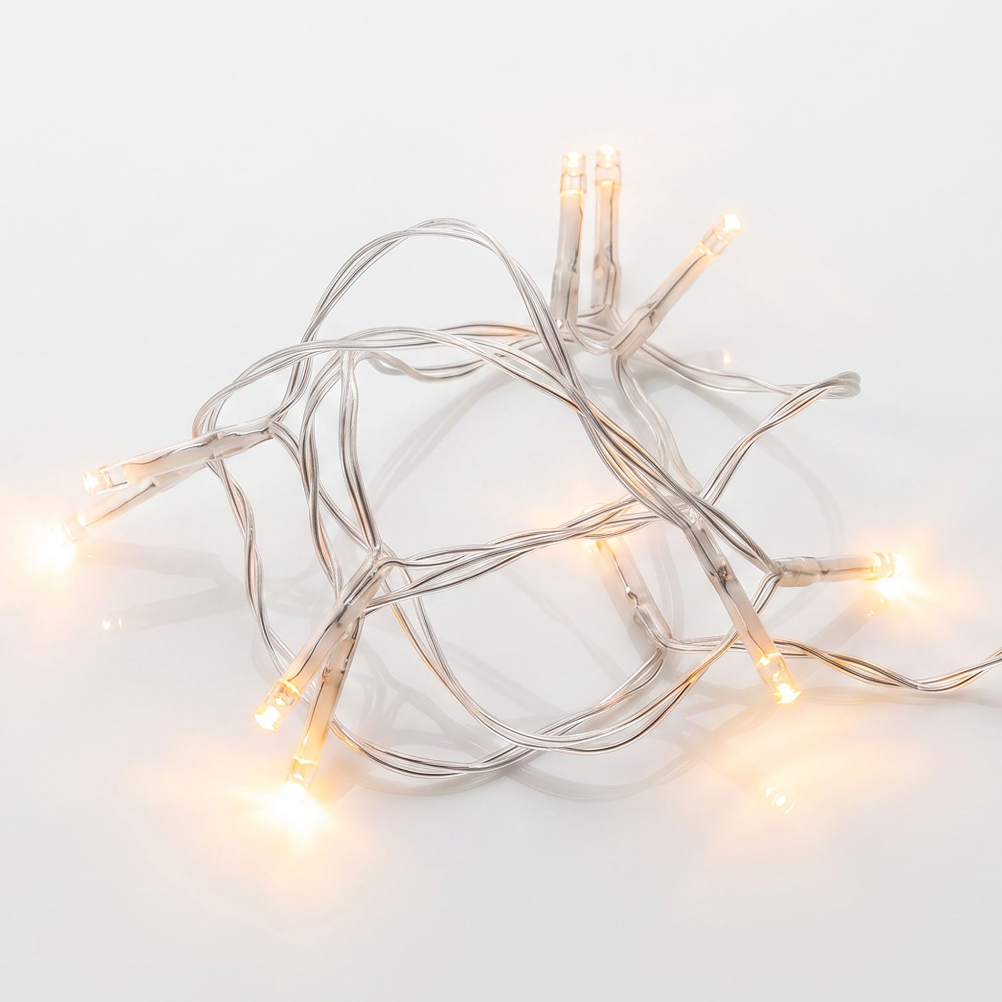Spetebo LED-Lichterkette Lichterkette mit 10 LED in warm weiß - 150 cm, Weihnachts Tischlichterkette Deko Beleuchtung mit Timer