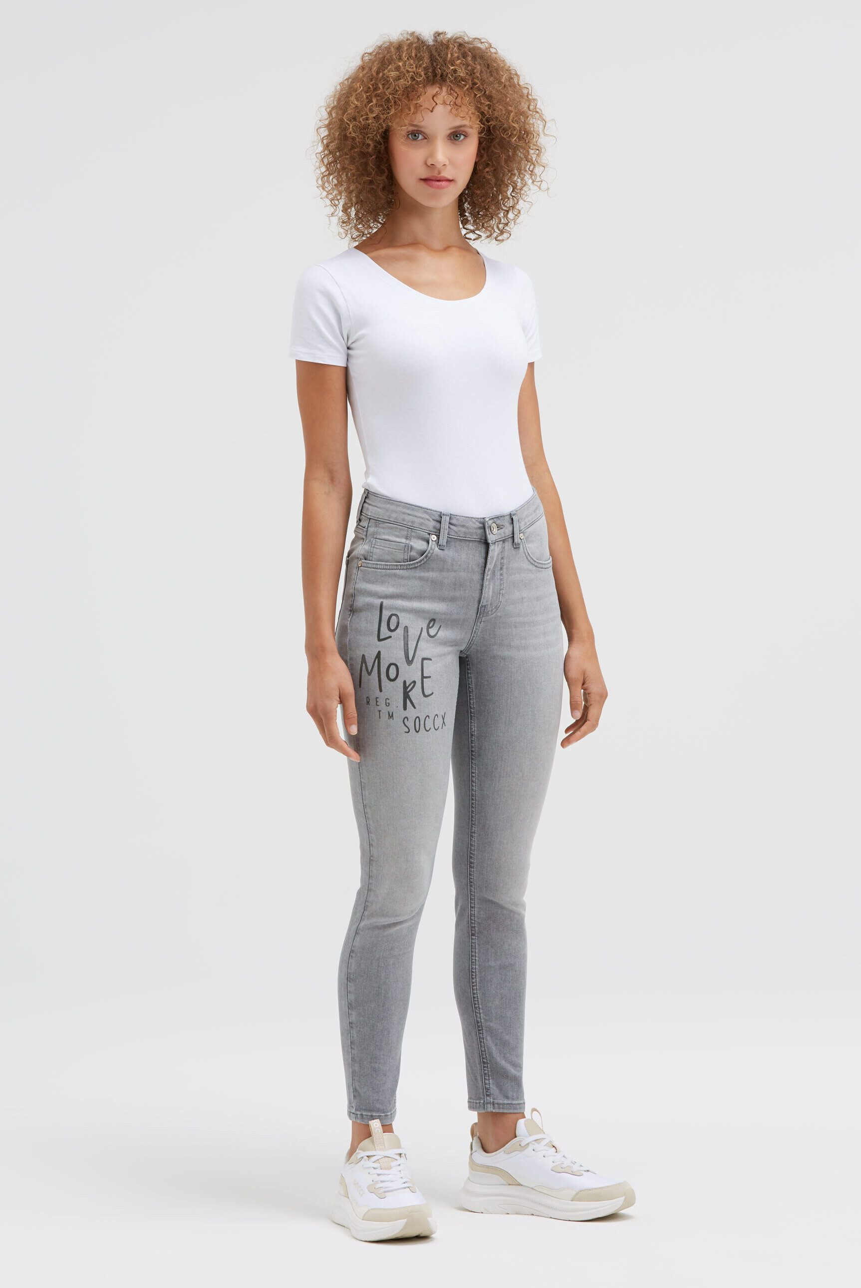 SOCCX Slim-fit-Jeans mit normaler Leibhöhe