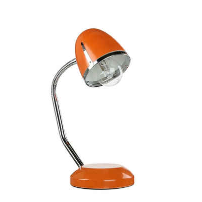Licht-Erlebnisse Tischleuchte »POCATELLO«, Tischleuchte Retro Design flexibel verstellbar Metall 36 cm Orange E27