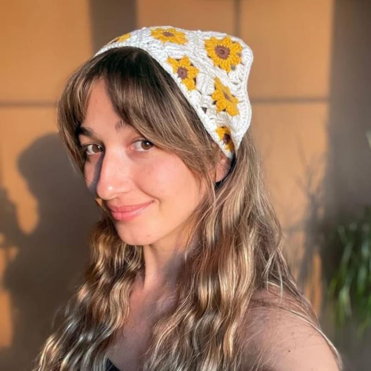 Oemmn Dreieckstuch 2 Stück Damen Boho Stirnbänder Dreieck Kopftücher Bandanas