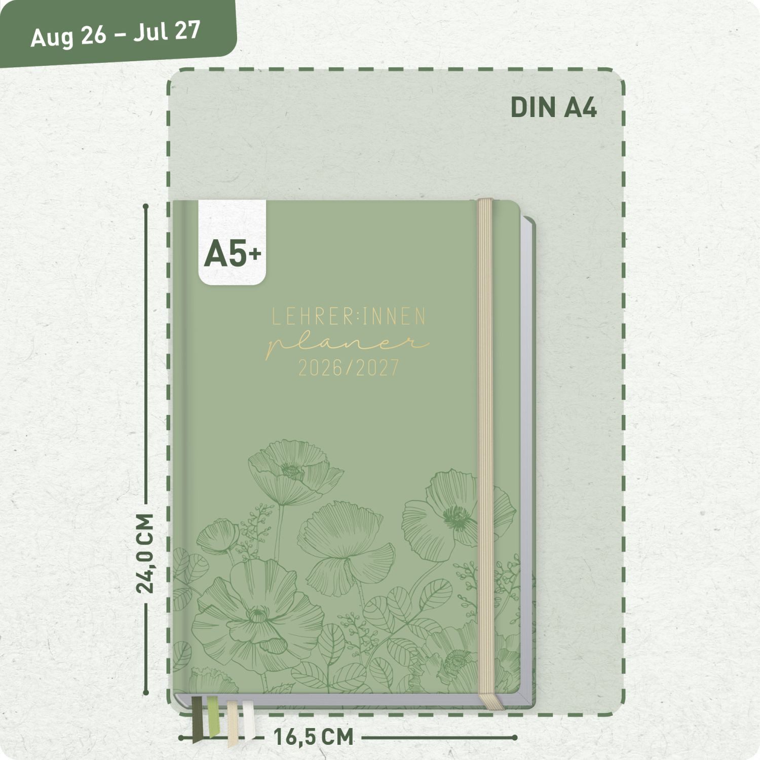 Häfft Lehrerkalender Lehrer-Planer 2026/2027 / A5+