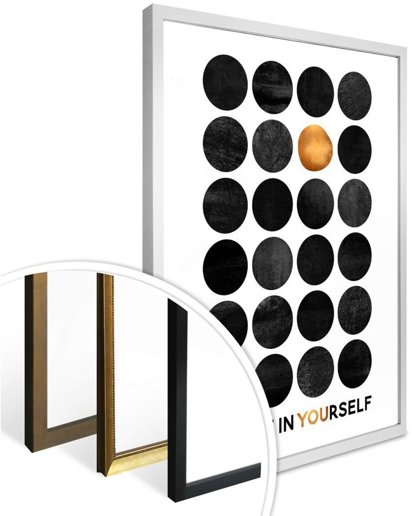 Yourself, (1 St) in Schriftzug Wall-Art Poster Believe