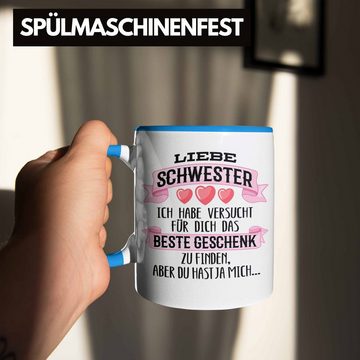 Trendation Tasse Trendation - Beste Schwester Geschenk Tasse Kaffeetasse Geburtstag Weihnachten Geschenkideen Schwestern Bruder Lustig