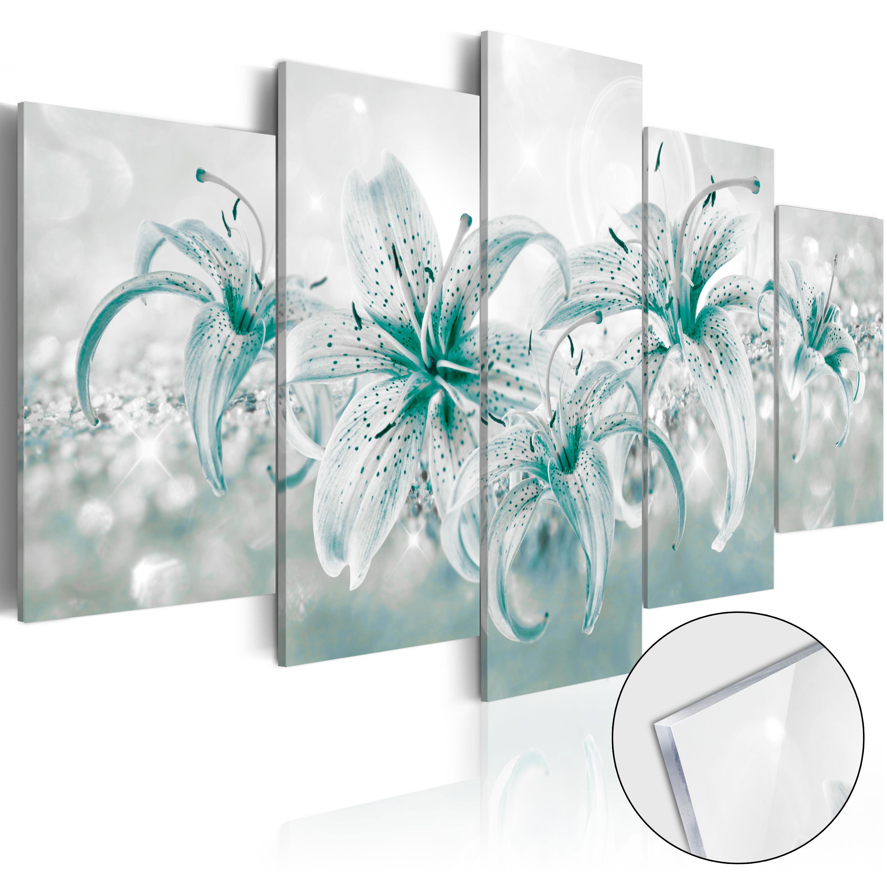 Artgeist Acrylglasbild Sapphire Lilies [Glass]