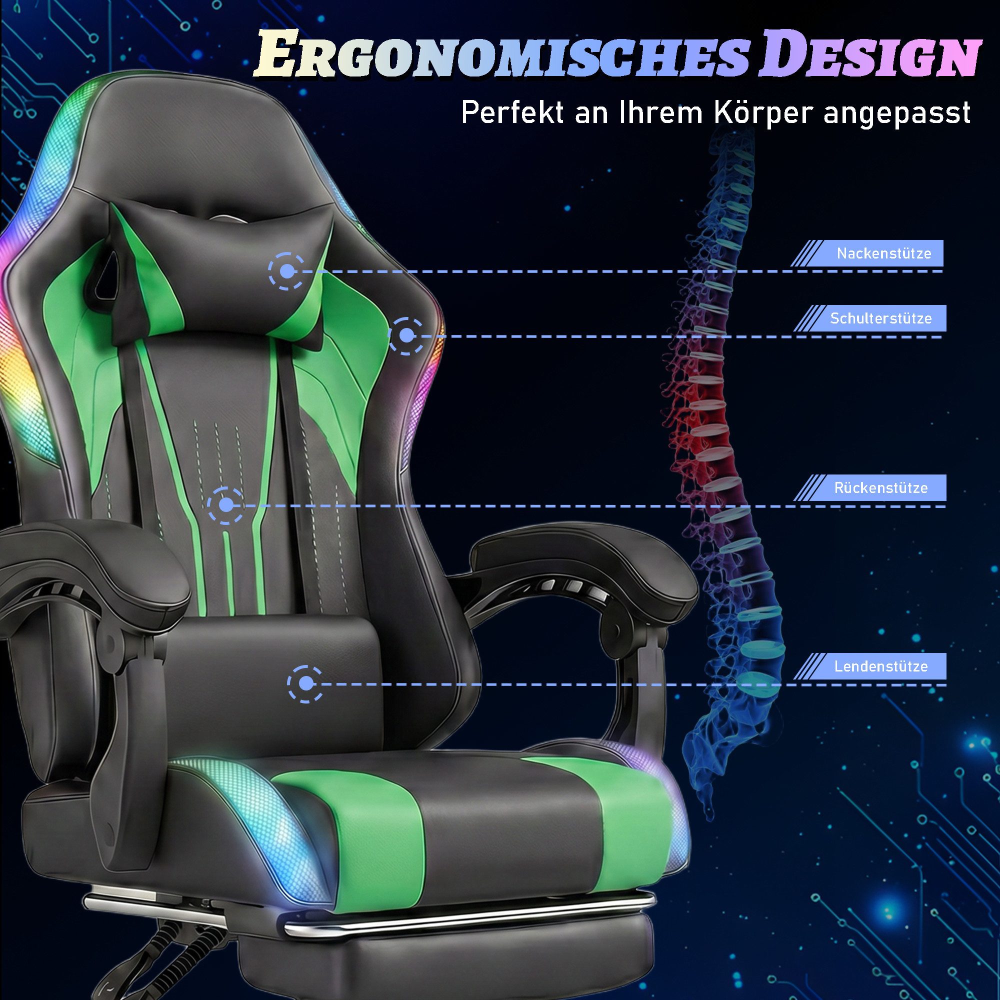 HOMALL Gaming-Stuhl Gaming-Stuhl