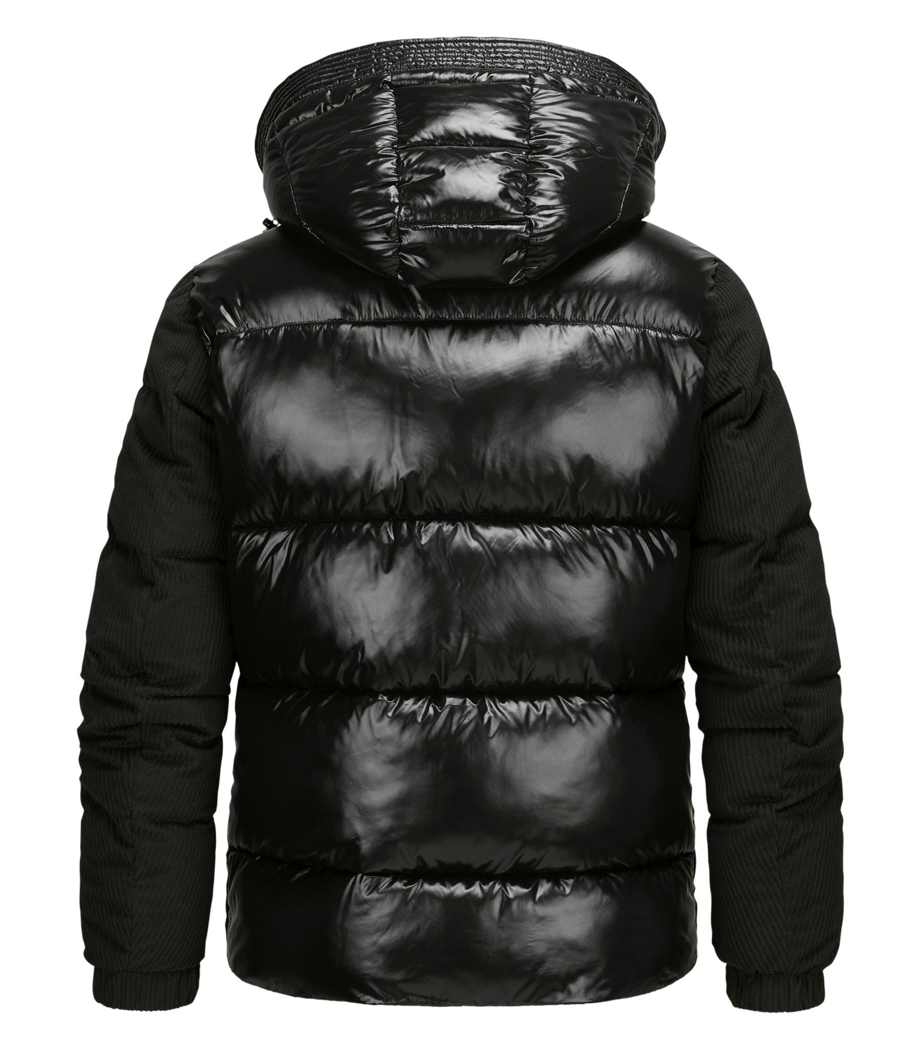Milestone Steppjacke MSNaples Winterjacke im Material-Mix mit abtrennbarer Kapuze