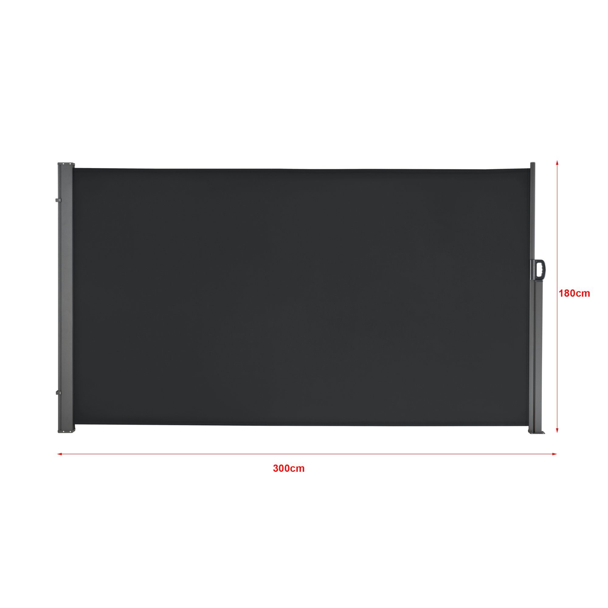 pro.tec Seitenmarkise »Arrentela« Sichtschutz 300 x 180 cm Schwarz – Bild 3 von 5