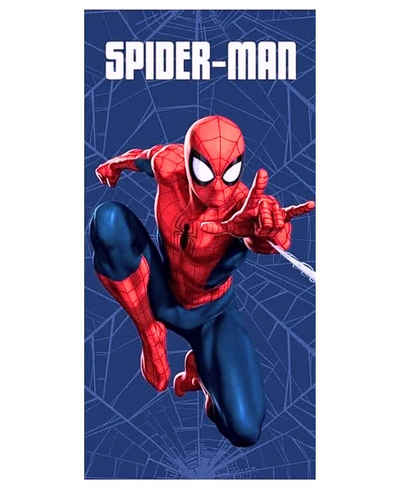 Spiderman Badetuch Marvel, Baumwolle, Kinder Strandtuch 70 x 140 cm