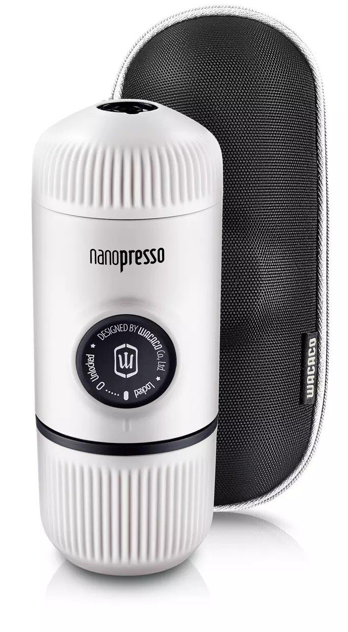 Kaffeebereiter white Nanopresso inkl. Wacaco chill Schutzhülle