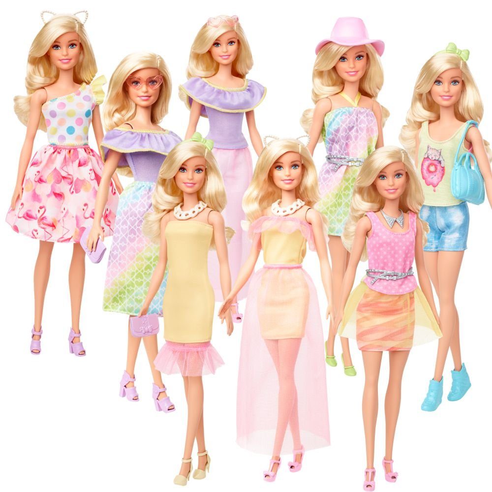 Barbie Anziehpuppe XXL Fashion Mode Spiel-Set Barbie Mattel Puppe und  Kleidung