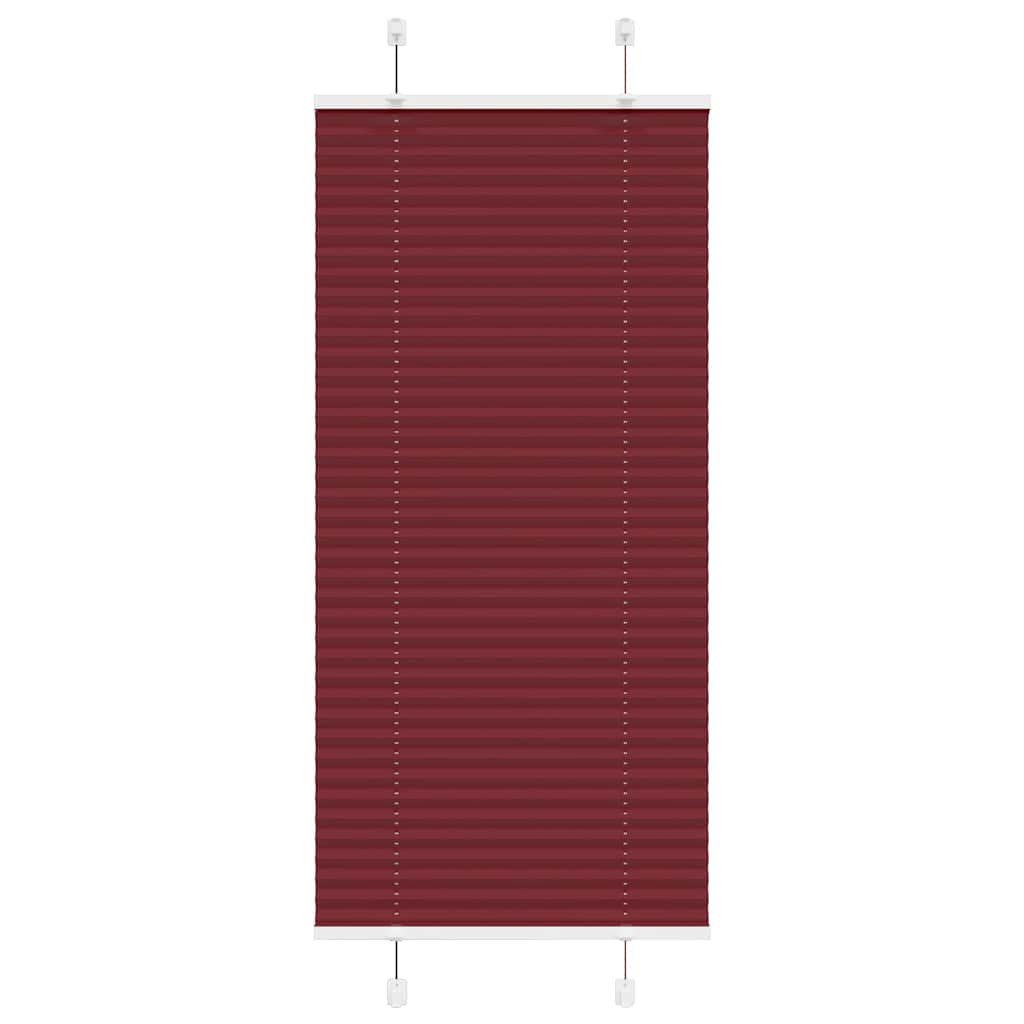 vidaXL Jalousie Plissee Bordeauxrot 65x150 cm Stoffbreite 64,4 cm Polyester
