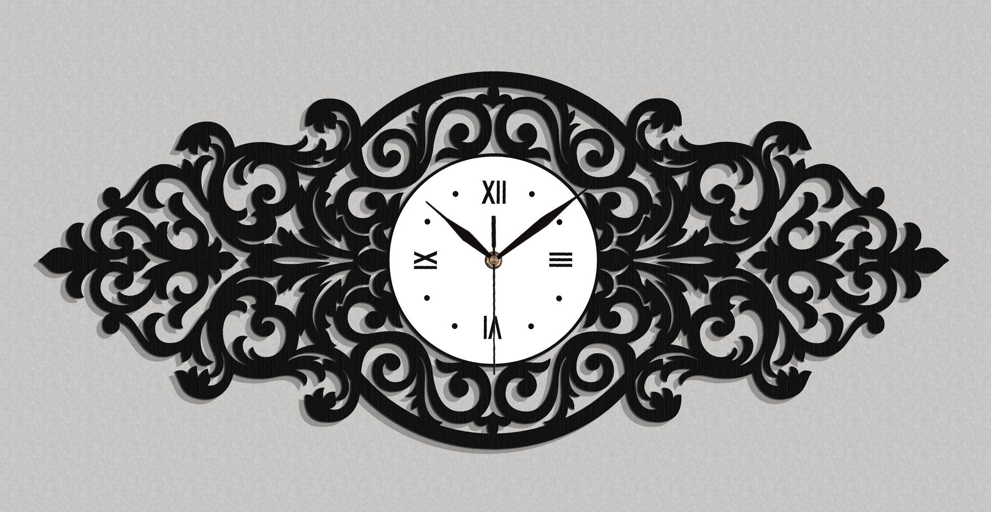 ORNAMENTI Wanduhr VINTAGE, grosse, holz, hingucker, retro, horizontal oder vertikal (30 X 70 cm, ohne Ticken, Wanddeko, dekorative Wanduhr, Wandkunst)
