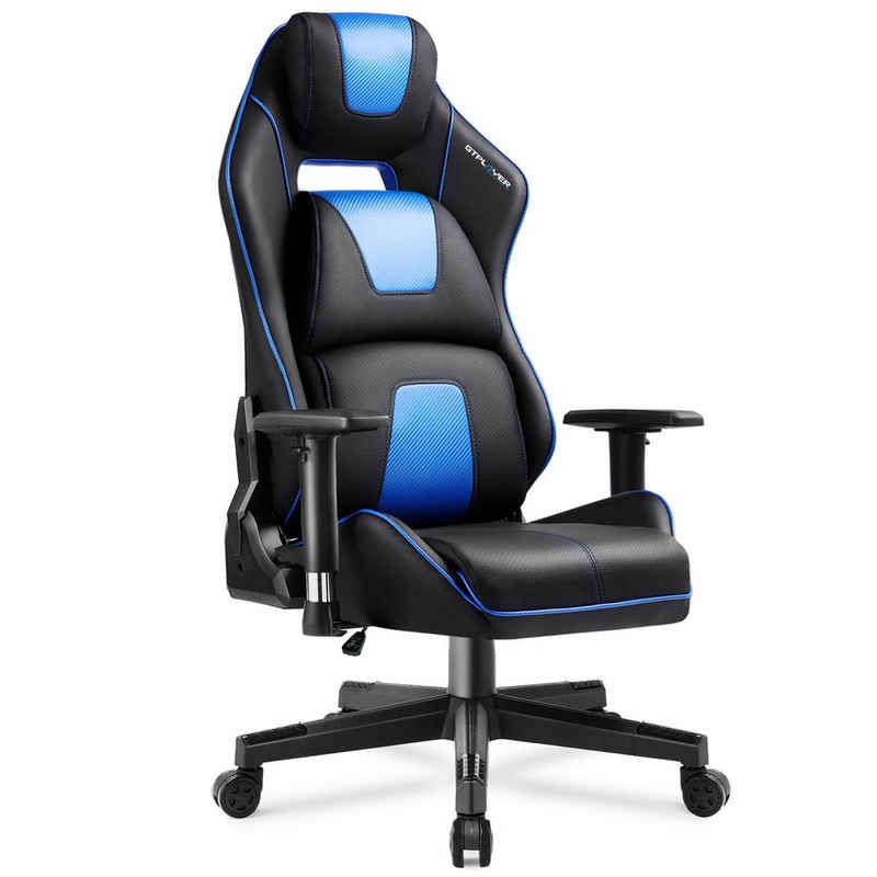 GTPLAYER Chefsessel »Gaming Stuhl Bürostuhl mit Triple-Support-Technologie« (Packung), Wippfunktion 150KG belastbar, Vestellbare Rückenlehne