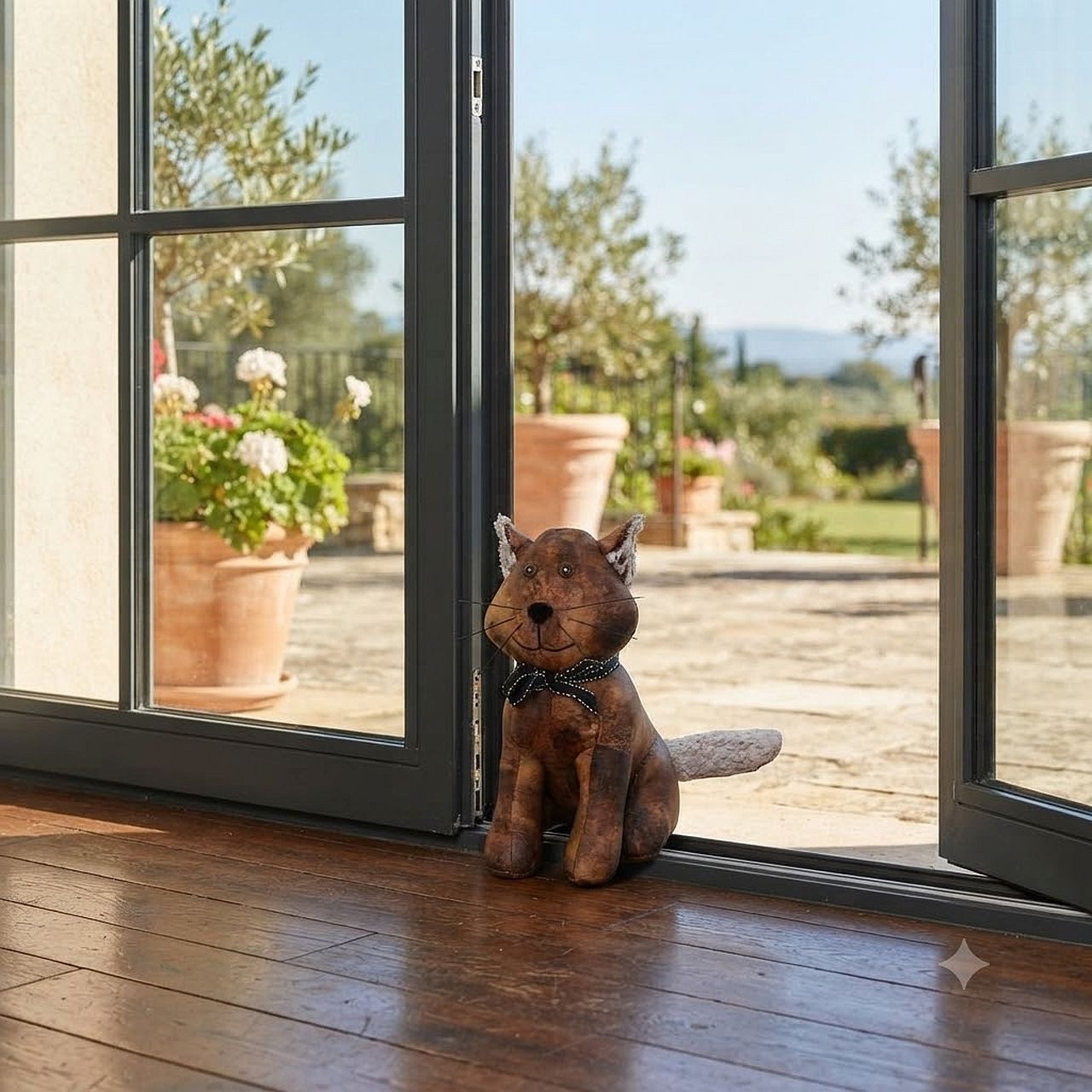 Exner GmbH Garten- & Wohnaccessoires Türstopper Tierform Hund, Katze oder Schaf – Türhalter mit Sandfüllung