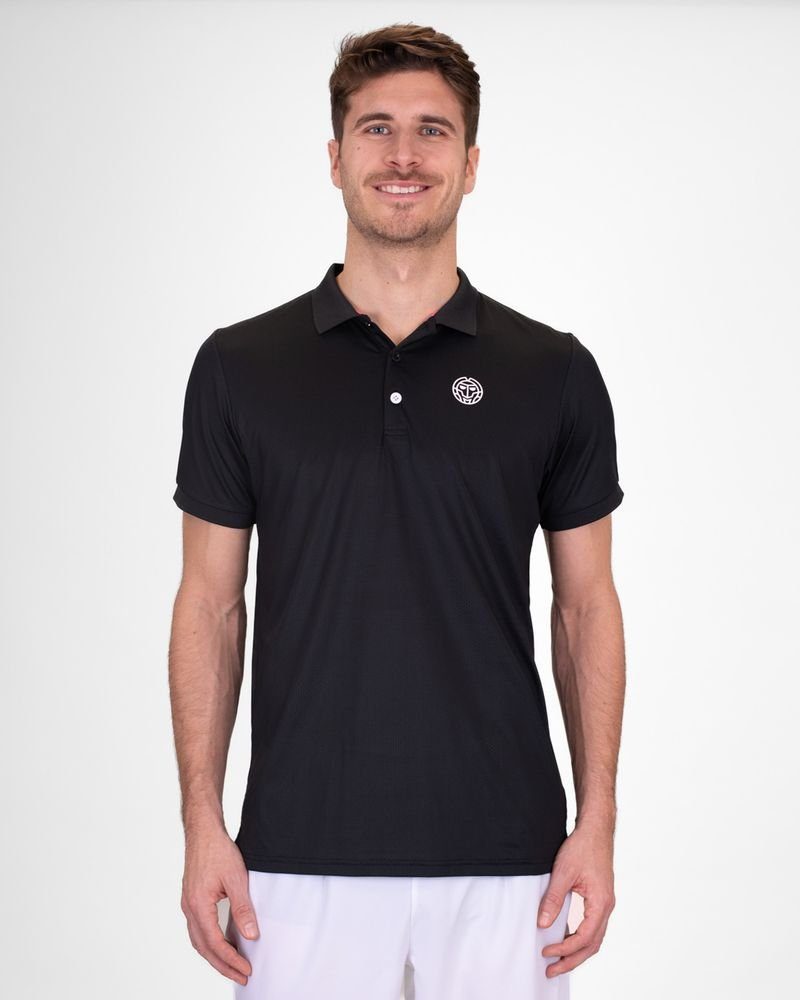 BIDI BADU Poloshirt Crew Polo für Herren in schwarz Tennis