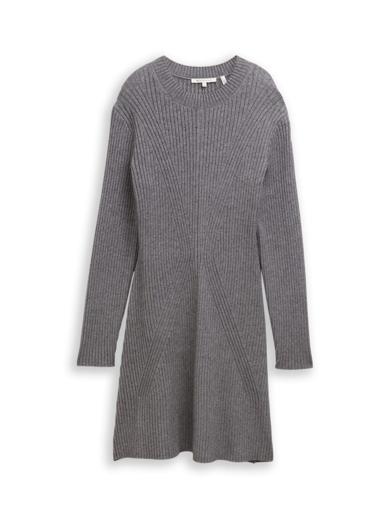 TOM TAILOR Denim Sommerkleid Kleider & Jumpsuits Fitted Mini-Kleid aus Rippstrick