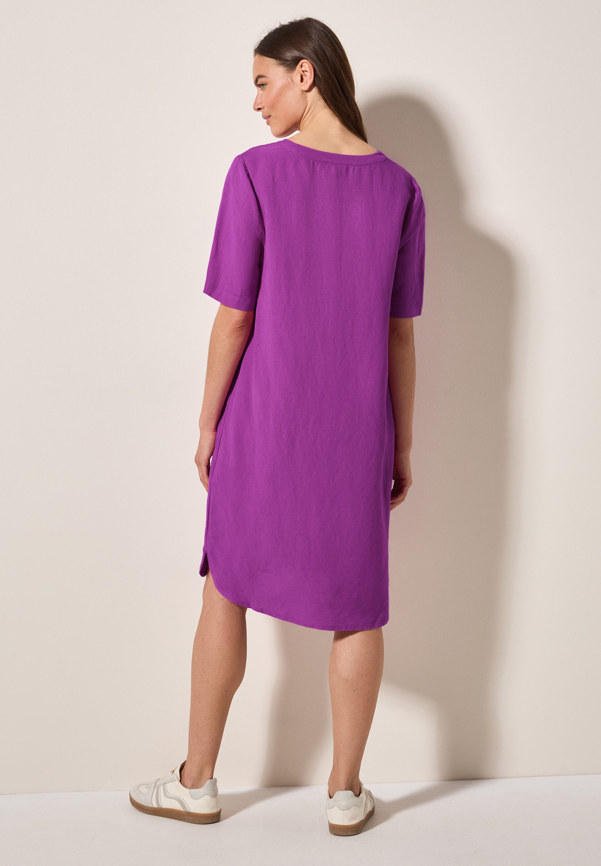CECIL Sommerkleid Splitneck, mit Leinen günstig online kaufen