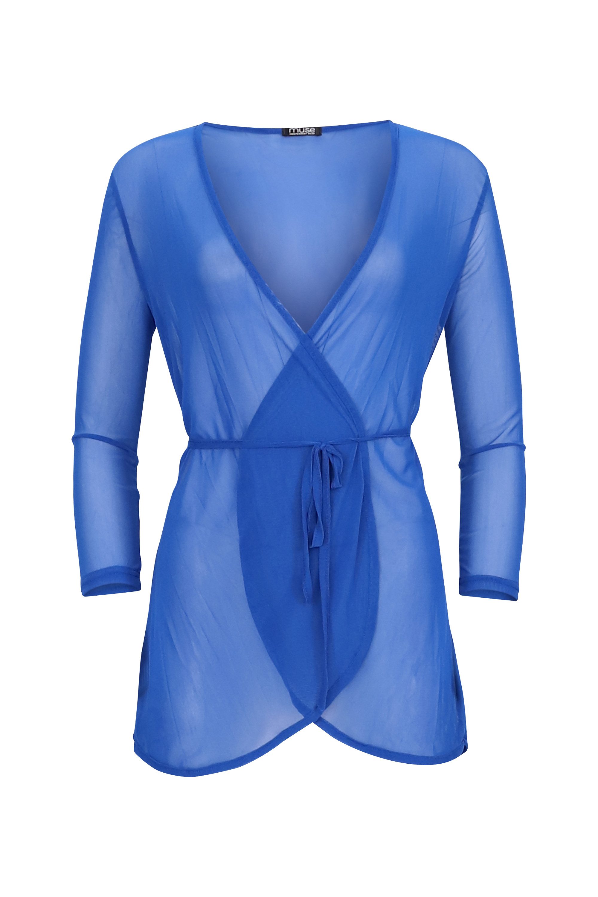 Muse Cardigan Mesh Cardigan Jäckchen transparent 7058
