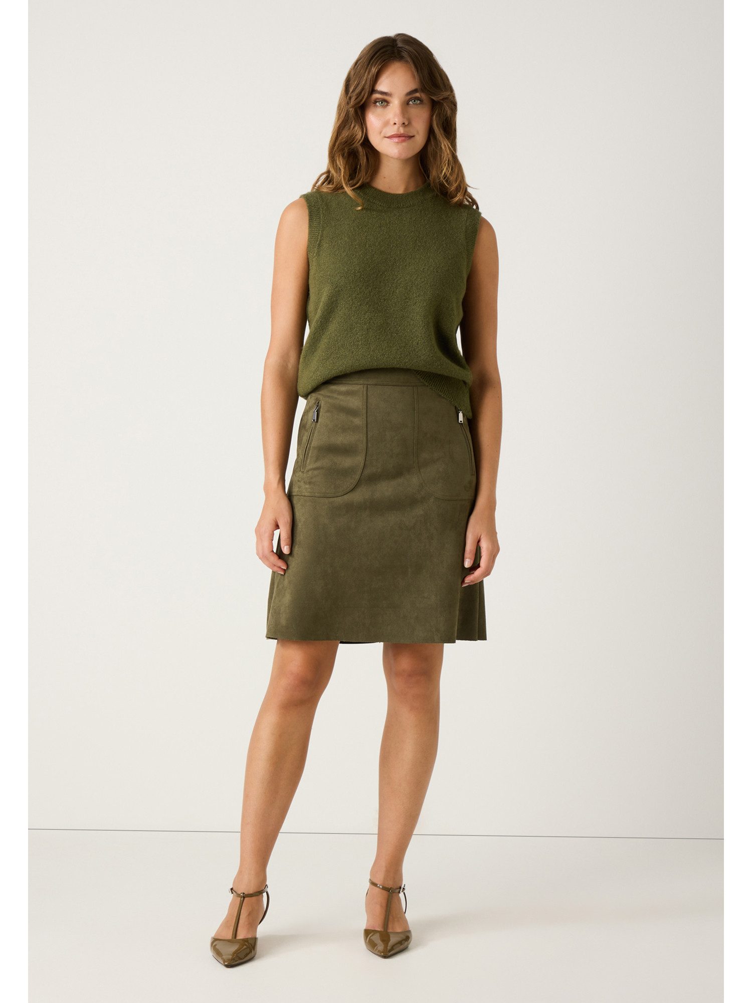 MORE&MORE Pullunder softer Rundhals-Strickpullunder günstig online kaufen