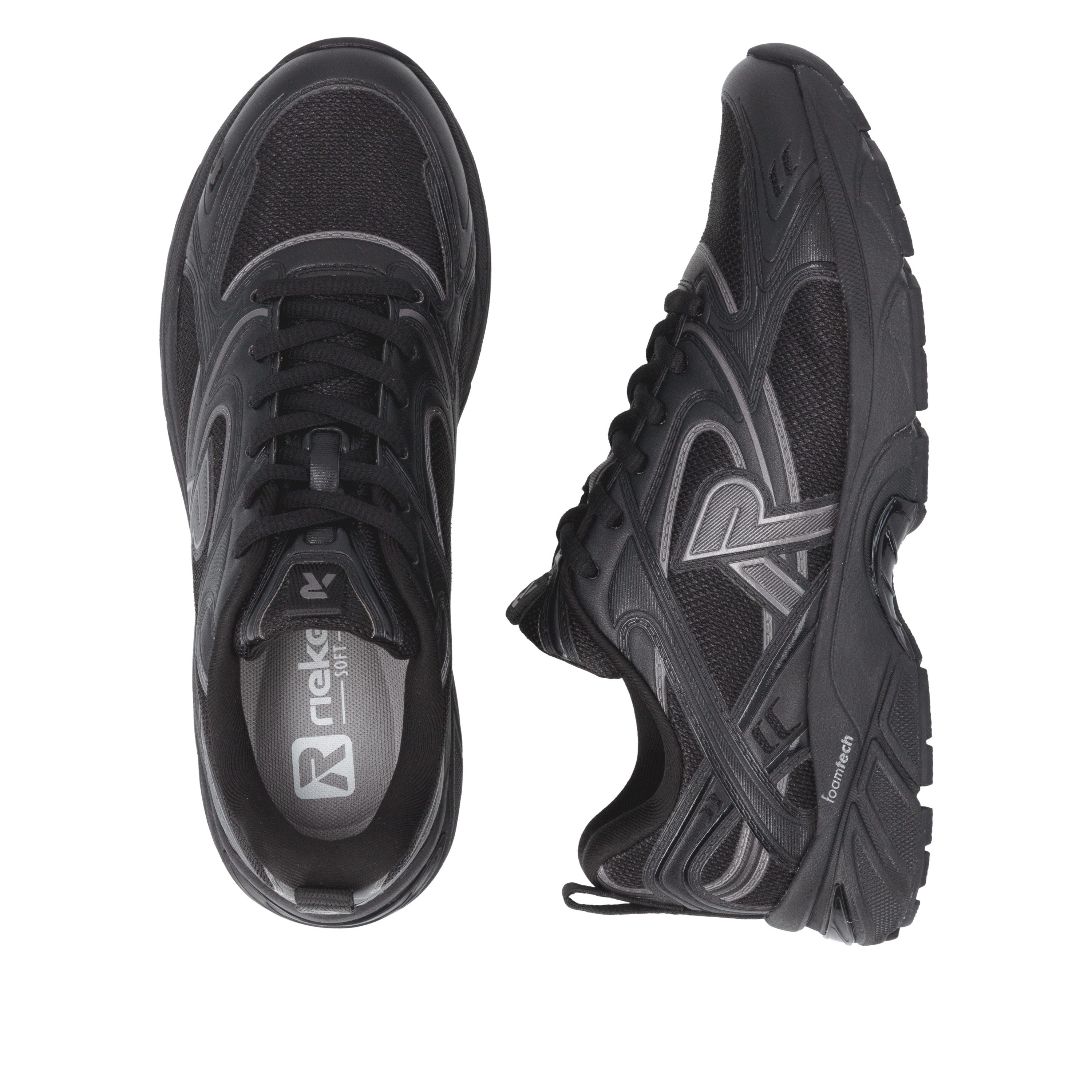 Rieker Sport Keilsneaker Plateau, Freizeitschuh, Halbschuh mit Kontrastbesätzen