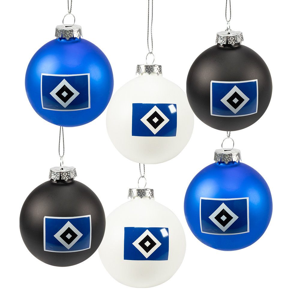 HSV Weihnachtsbaumkugel Christbaumkugeln 6er Set Raute, multicolor günstig online kaufen