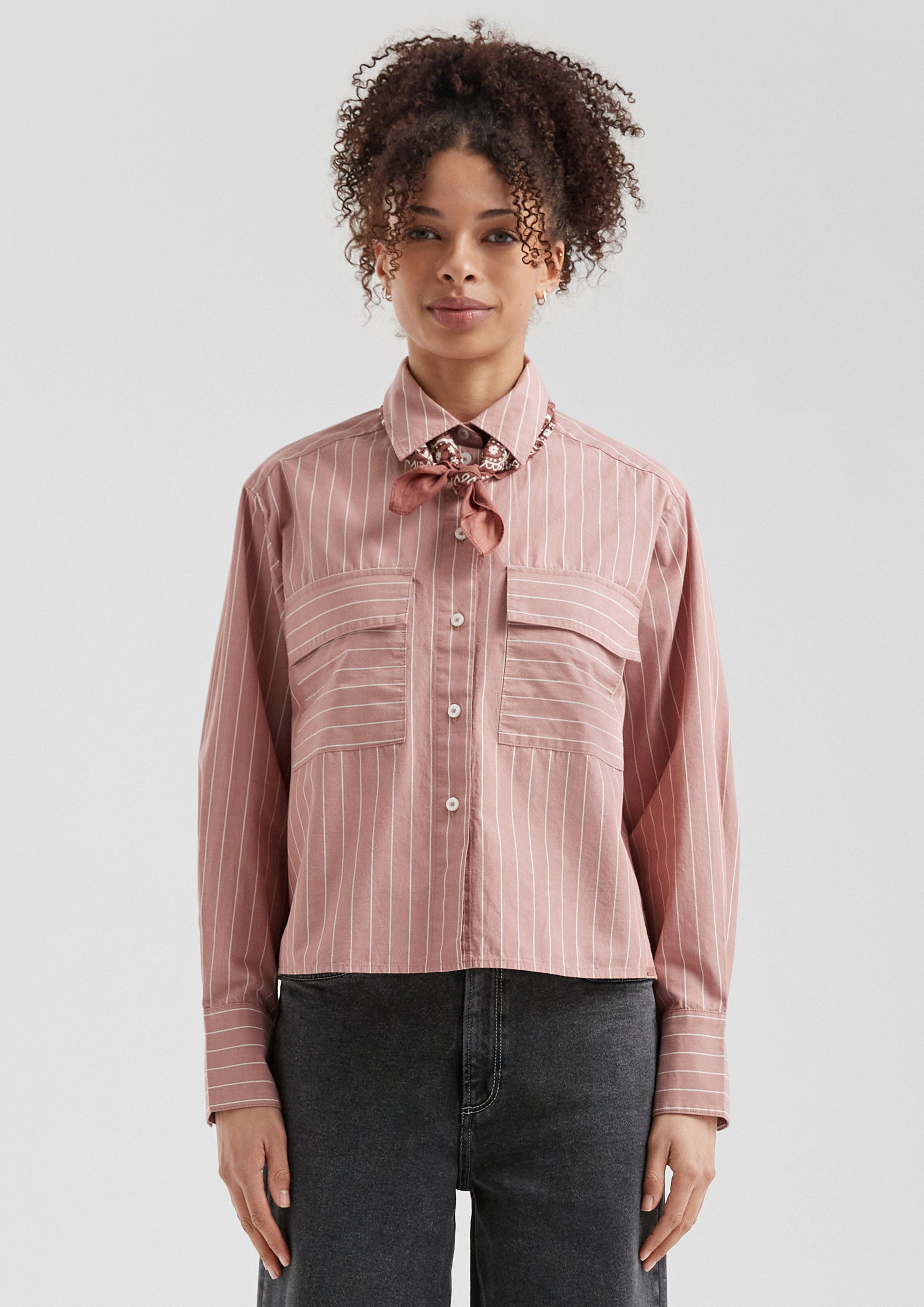 QS Langarmbluse Verkürzte Bluse im Loose günstig online kaufen