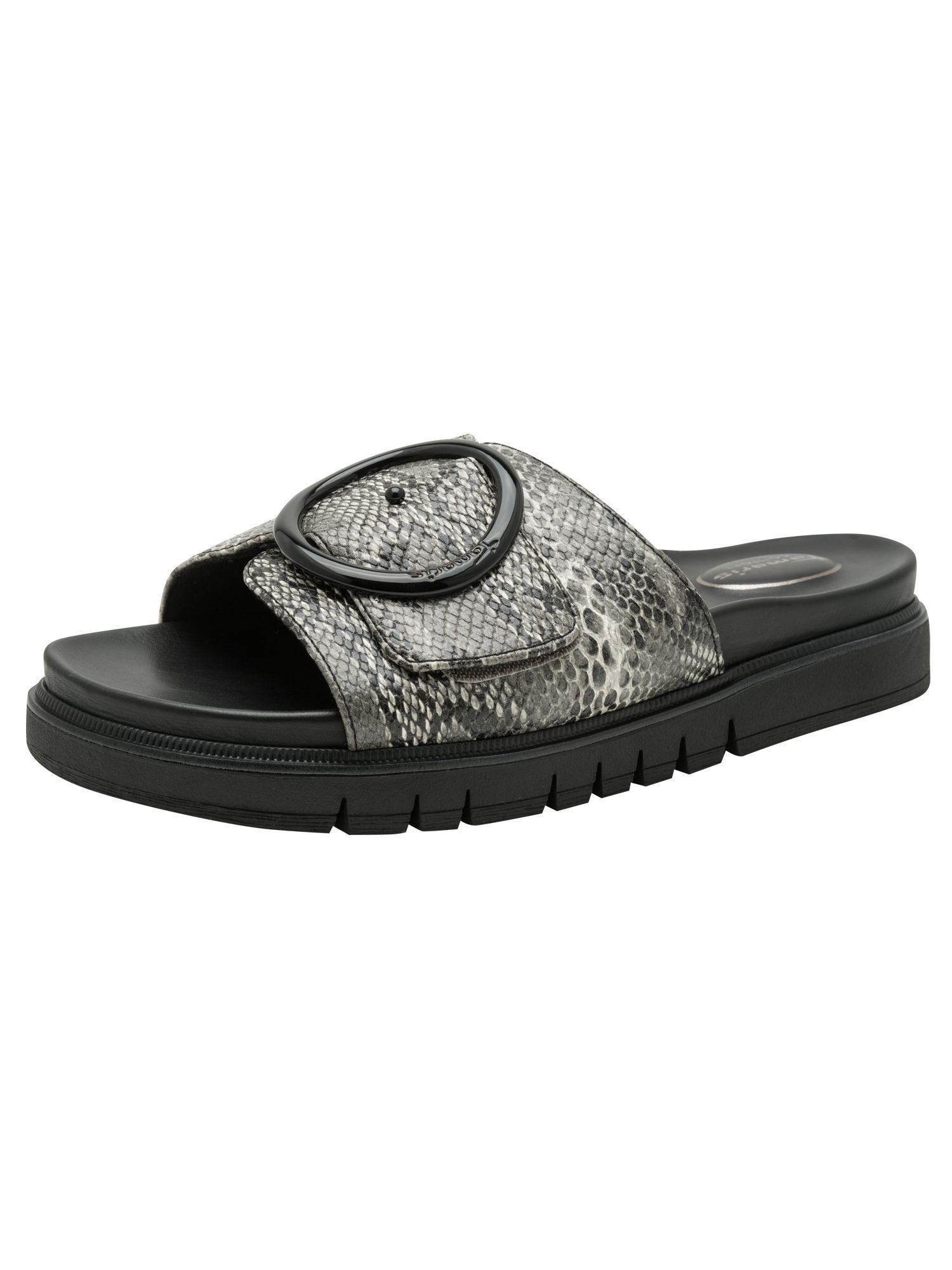Tamaris WIDE FIT MultiAdjustable, comfortFit aus Leder Pantolette MultiAdjustable