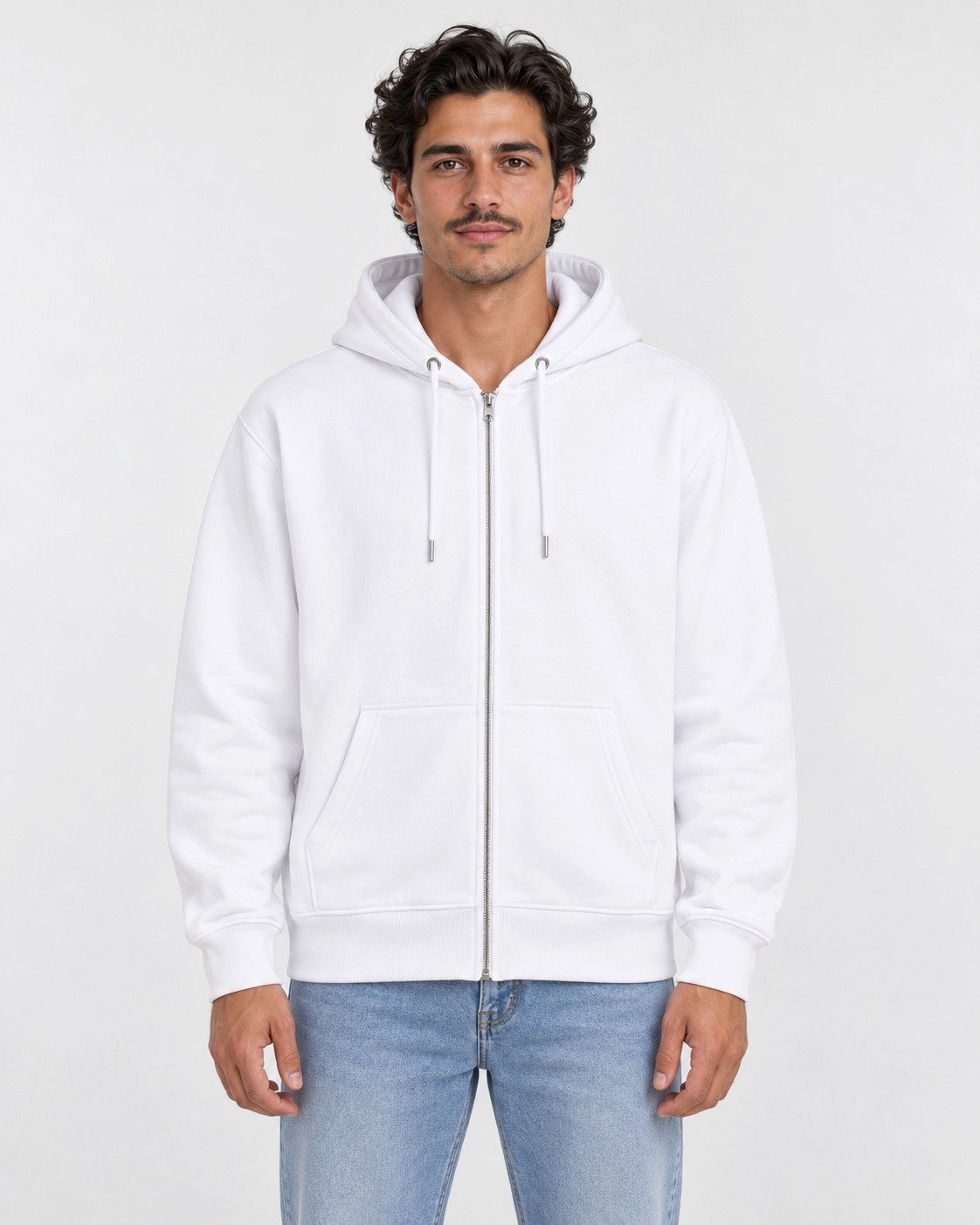 Sitztgut Kapuzensweatjacke Unisex Zip-Hoodie aus Baumwolle mit Metallreißverschluss (1-tlg) 350 g/m², innen angeraut, durchgehender Metallreißverschluss