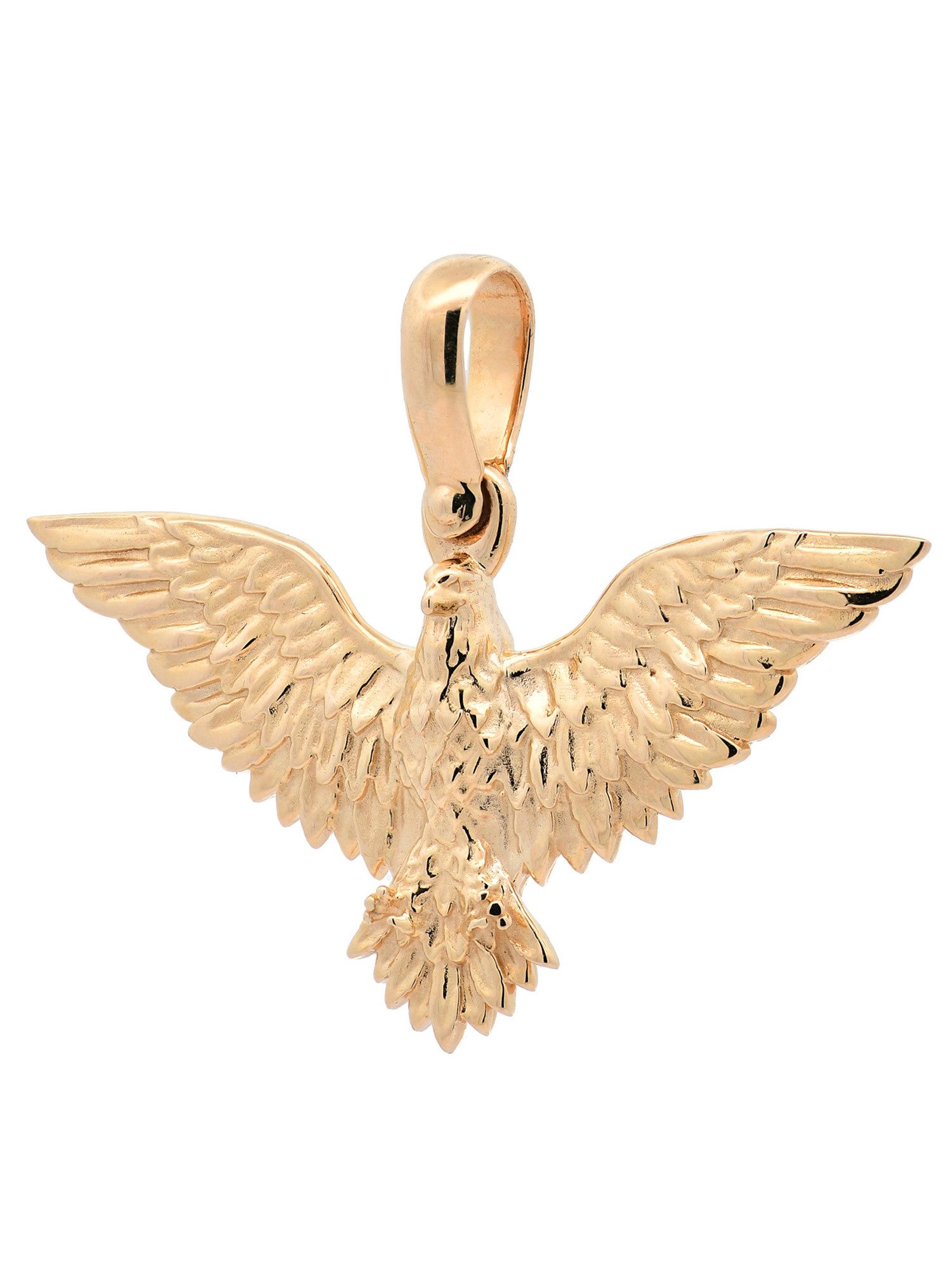 Kettenanhänger Anhänger für Halskette Adler echt massiv 585-14 Karat Gold