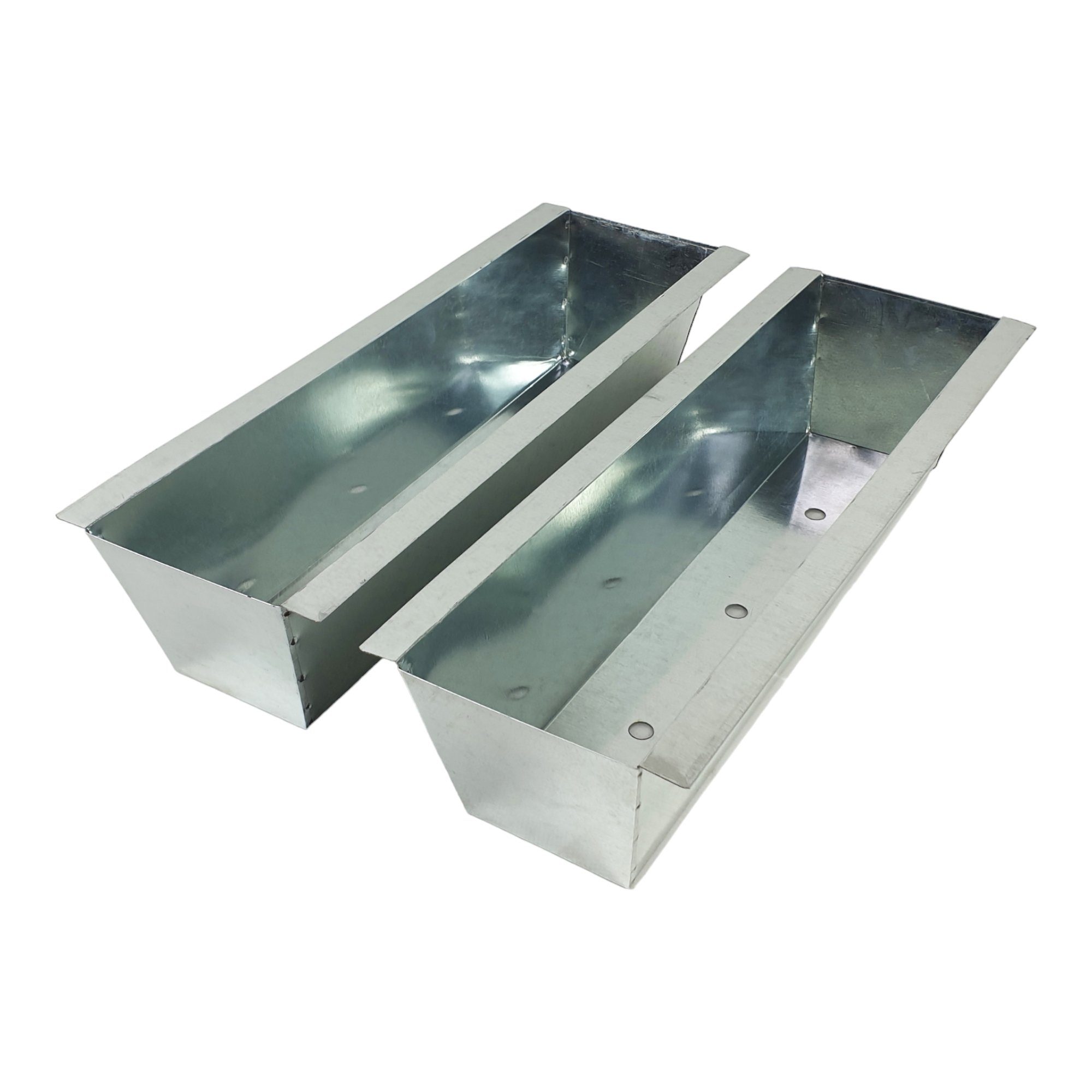 sesua Blumenkasten Zink Pflanzkasten f. Europalette Metall verzinkt 39x13x9cm Blumentopf (2 St)