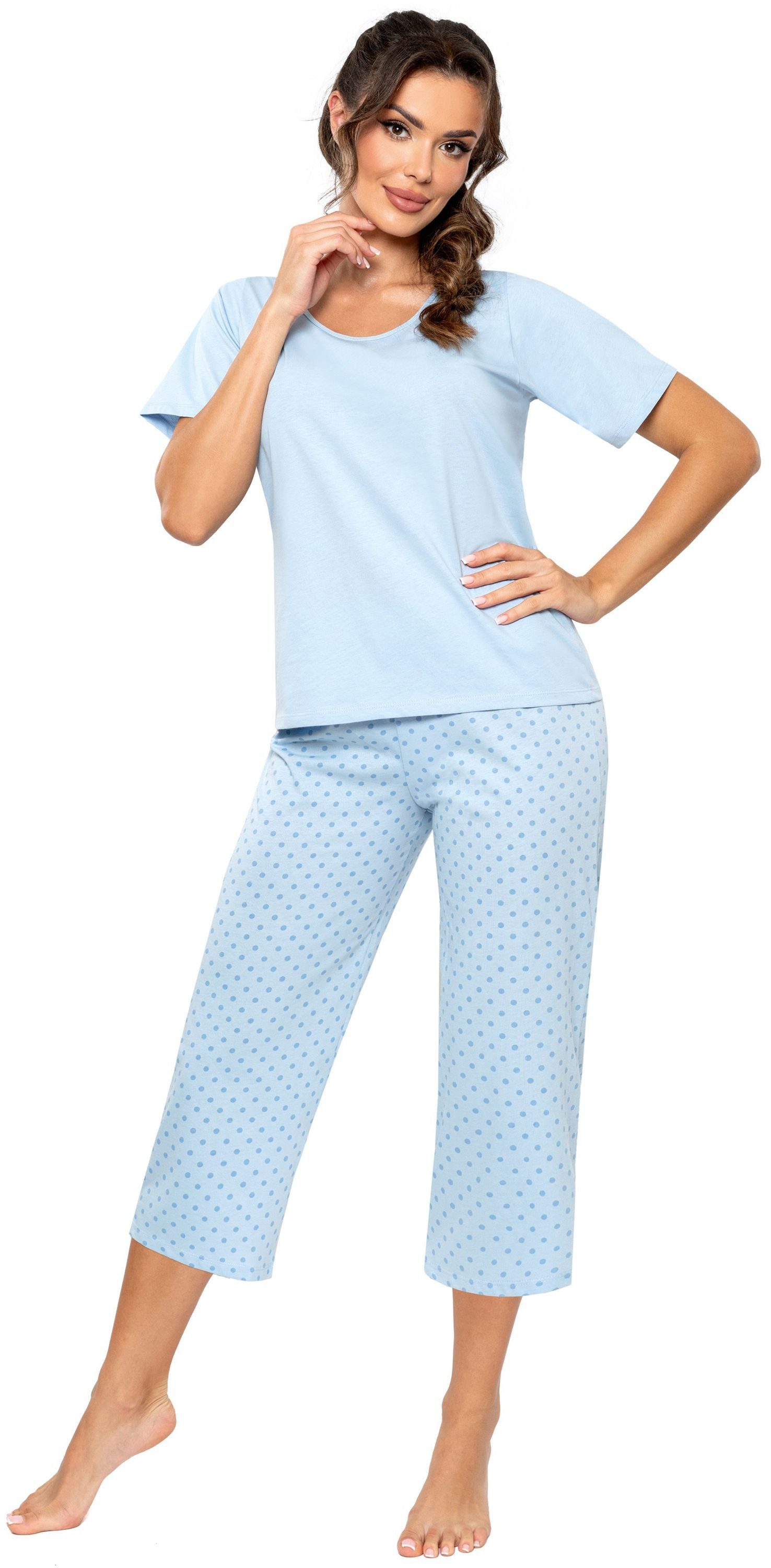 Donna Schlafanzug Sky (Set, 2 tlg., 2-teilig) Damen Capri-Pyjama 2-teilig 3 günstig online kaufen