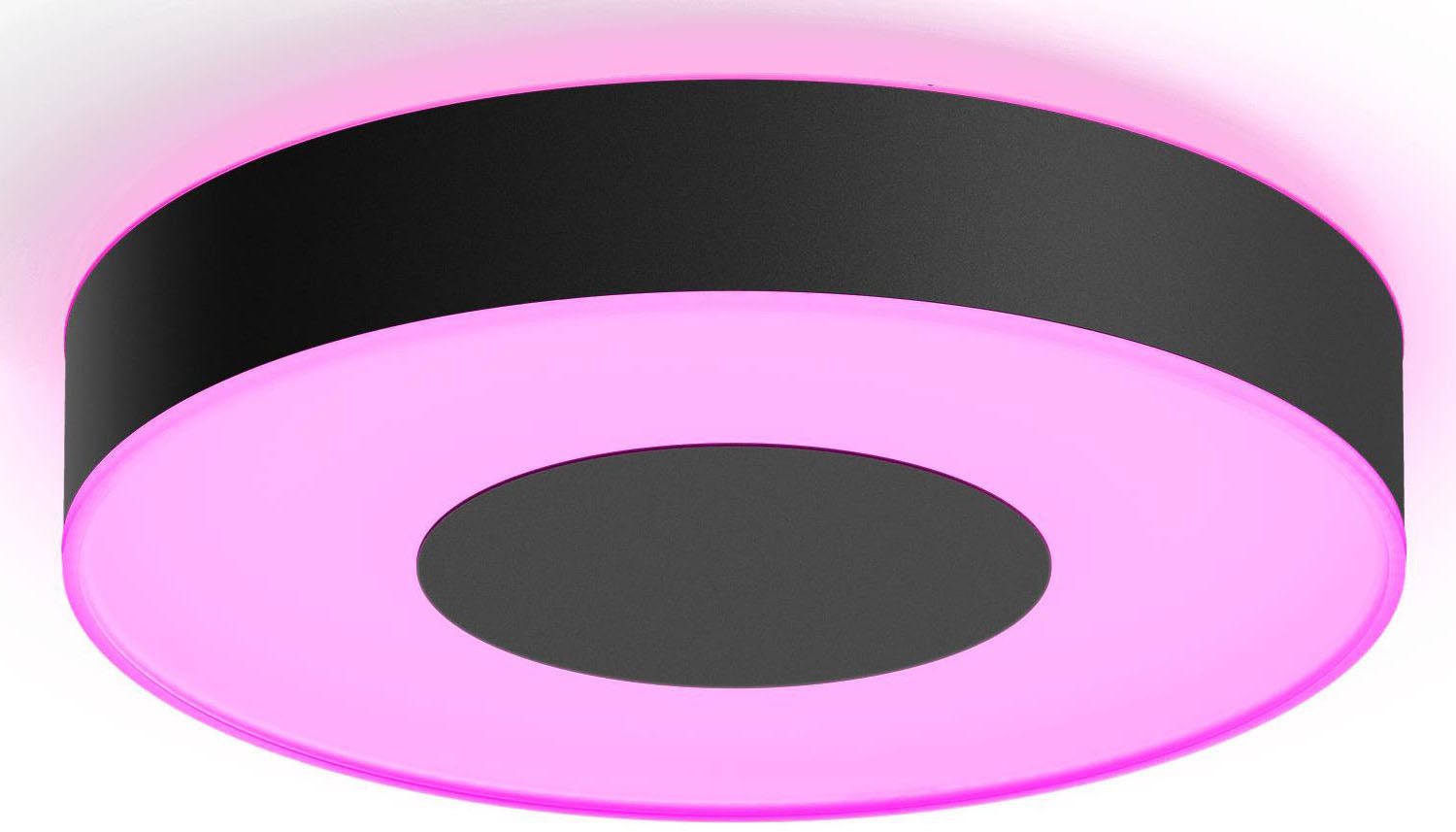 Philips Hue Smarte LED-Leuchte White & Color Ambiance Infuse Deckenleuchte M schwarz, Abschaltautomatik, Bluetooth, CCT - über Fernbedienung, Dimmfunktion, Farbsteuerung, Farbwechsel, Leuchtdauer einstellbar, Memoryfunktion, Nachtlichtfunktion, RGB, Smart Home, Timerfunktion, dimmbar über Fernbedienung, erweiterbar, mehrere Helligkeitsstufen, LED wechselbar, RGB