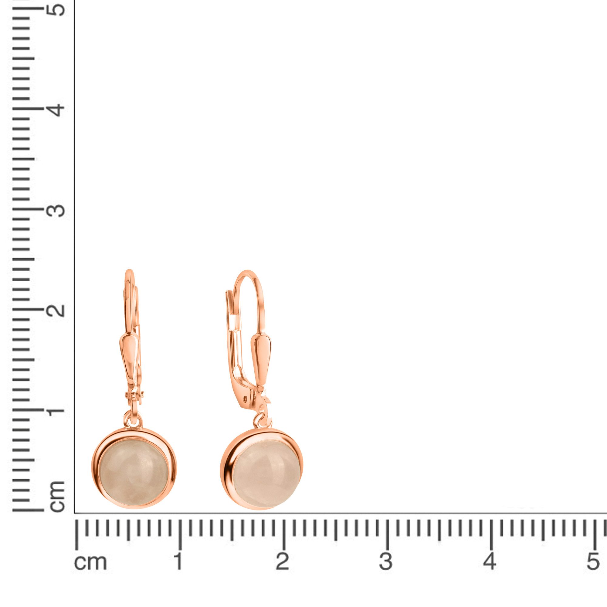 Zeeme Paar Ohrhänger Silber 925 rosé-vergoldet mit echtem Rosenquarz günstig online kaufen