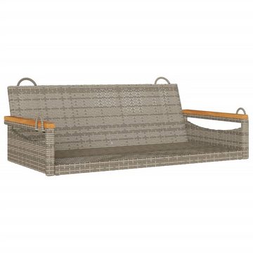 vidaXL Gartenbank Hängebank Grau 109x62x40 cm Poly Rattan (1-St)