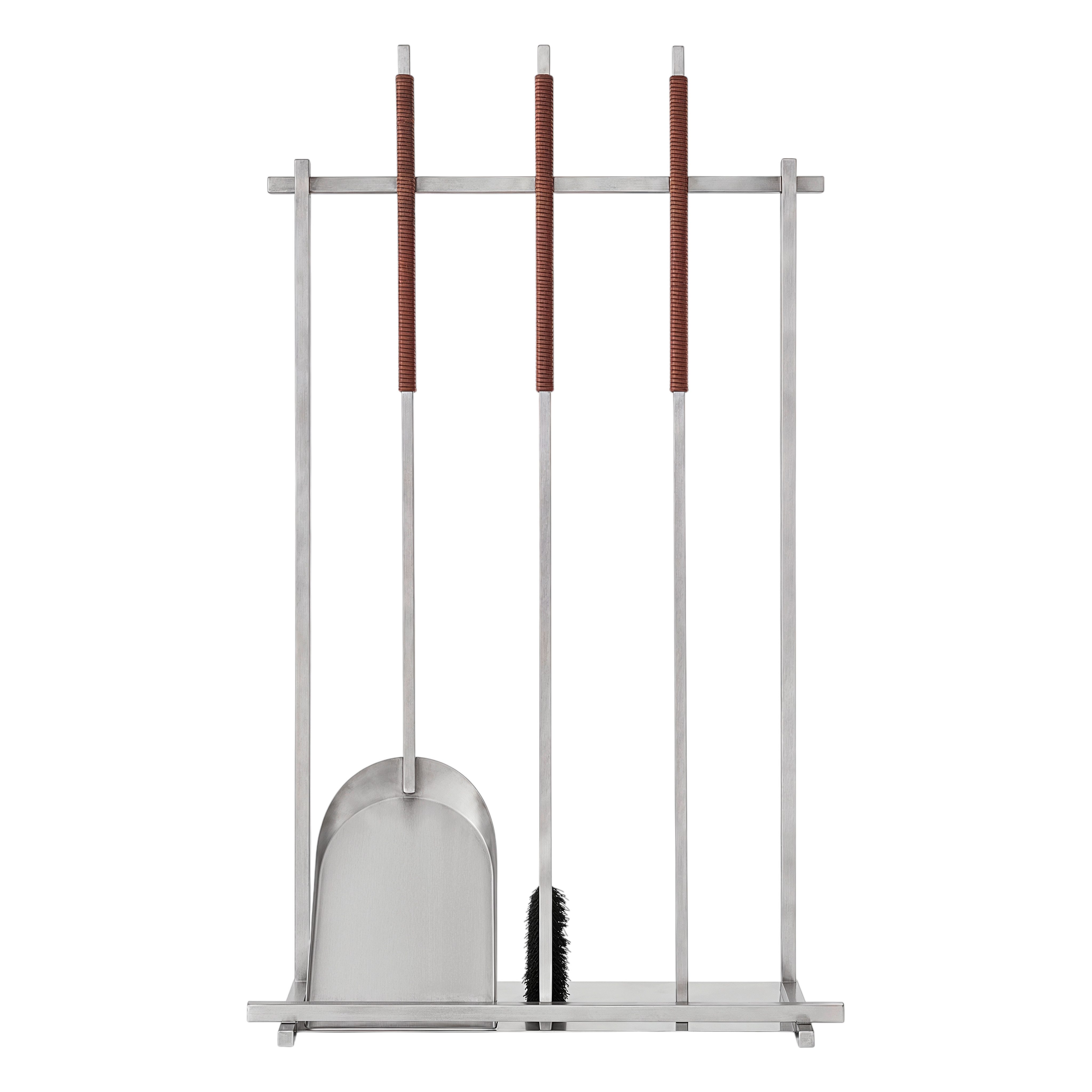 blomus Kamingarnitur 4er Set -ASKA- Kaminbesteck, Kaminset, Ofenbesteck: Modernes Design, 4-teiliges Set, skandinavisches Design, langlebige Qualität