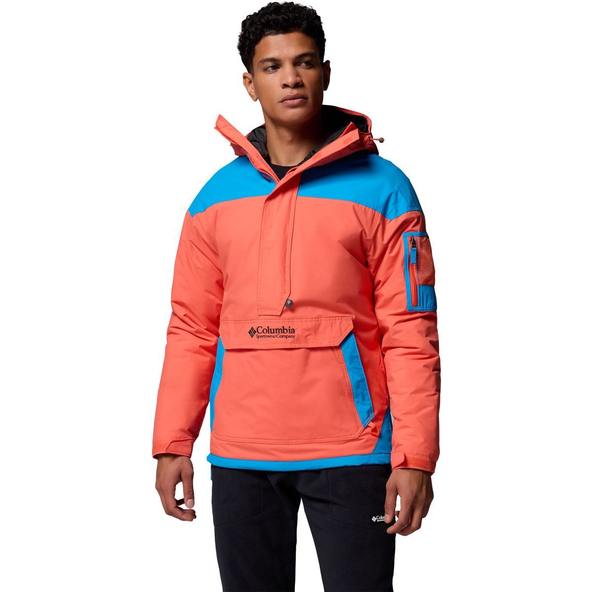 Columbia Steppjacke Men's Challenger II Pullover Anorak Wasserabweisender Pullover mit verstellbarer Kapuze und praktischen