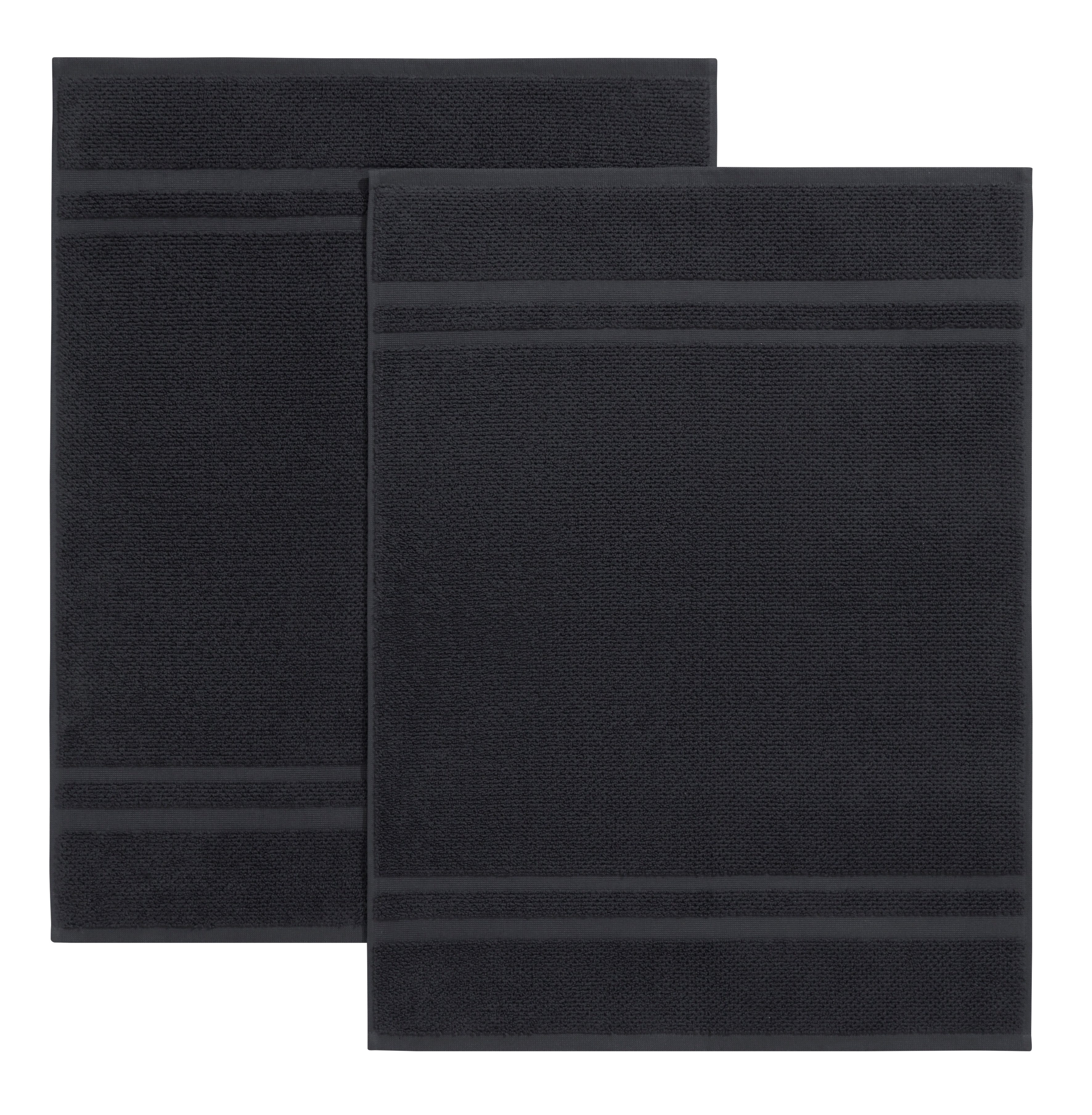 OTTO home Badematte Vanessa, 2 tlg. Hotelmatten-Set, 50x70cm, Standard & Premium, schnell trocknend, beidseitig nutzbar, strapazierfähig, Baumwolle, rechteckig, 2-teiliges Set, einfarbig, Badematten Set, Bordüre, 100% Baumwolle