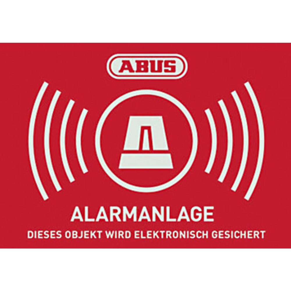 ABUS Warnschild ABUS AU1422 Warnaufkleber Alarmanlage Sprachen Deutsch (B x H) 148 mm