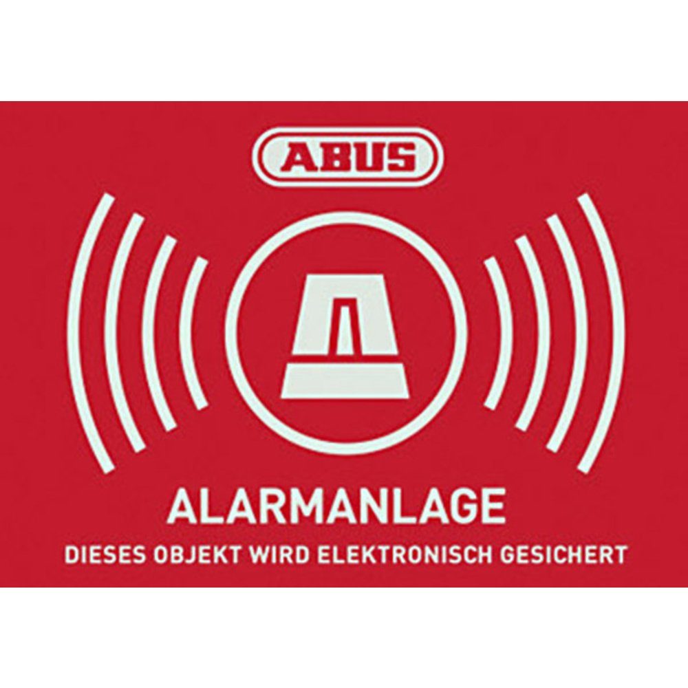 ABUS Warnschild ABUS AU1422 Warnaufkleber Alarmanlage Sprachen Deutsch (B x H) 148 mm