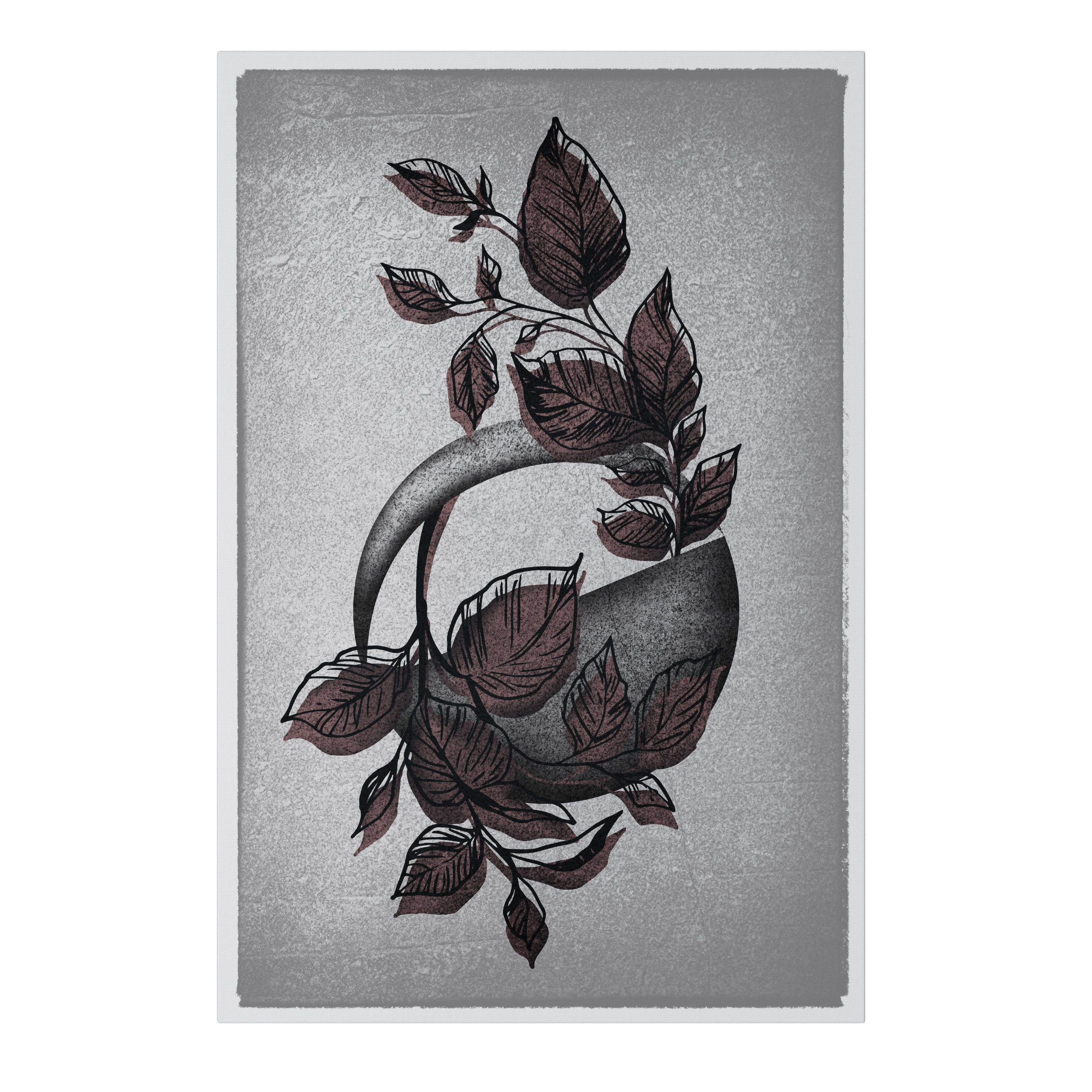 SPACEREBELS Leinwandbild GRAPHIC WONDER, Blumen & Pflanzen (1 St), 3 cm Keilrahmen, Baumwollleinwand