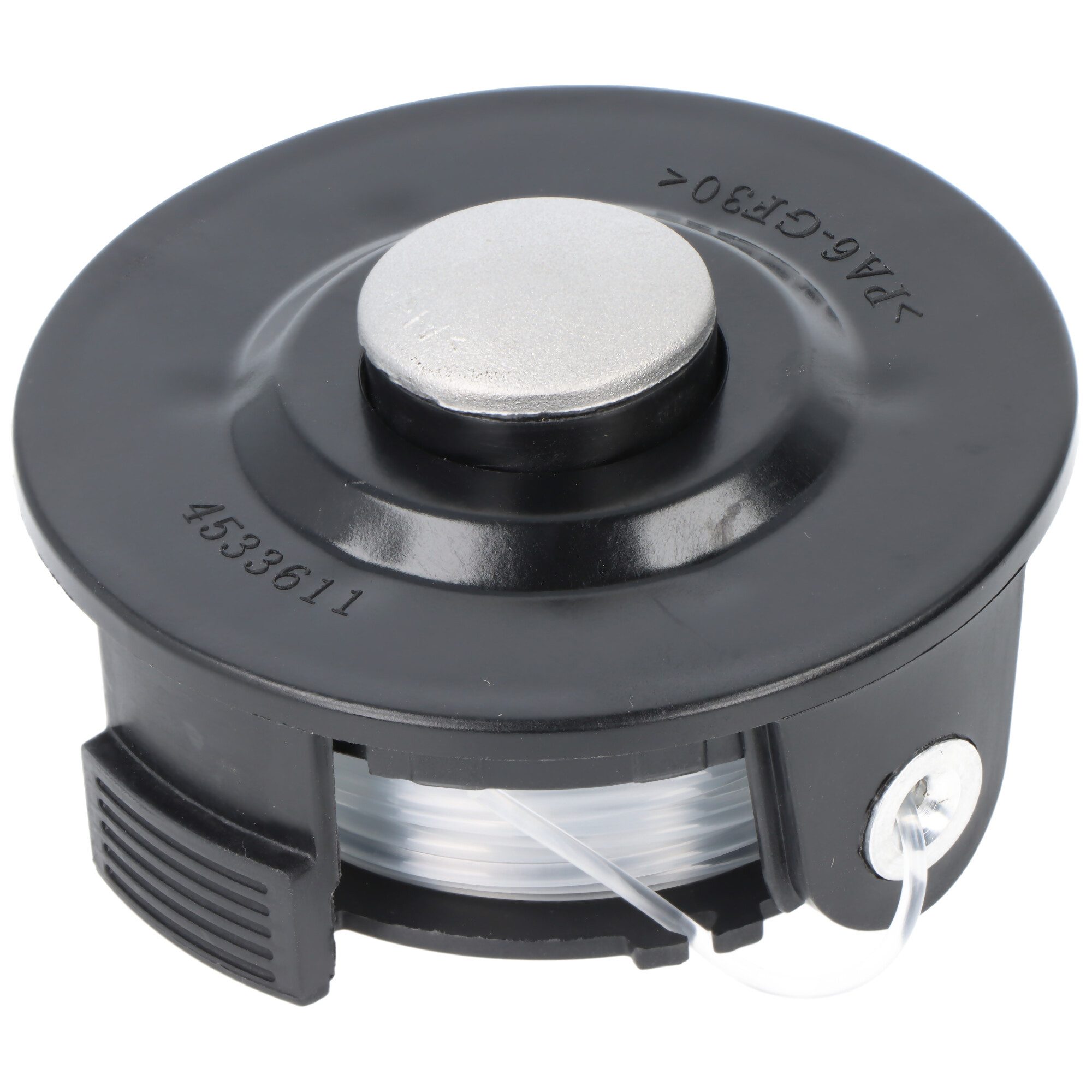 Makita Rasentrimmer-Ersatzspule Makita 4533598 Fadenkopf Tap&Go 195858-1 Spule mit transparentem Fade