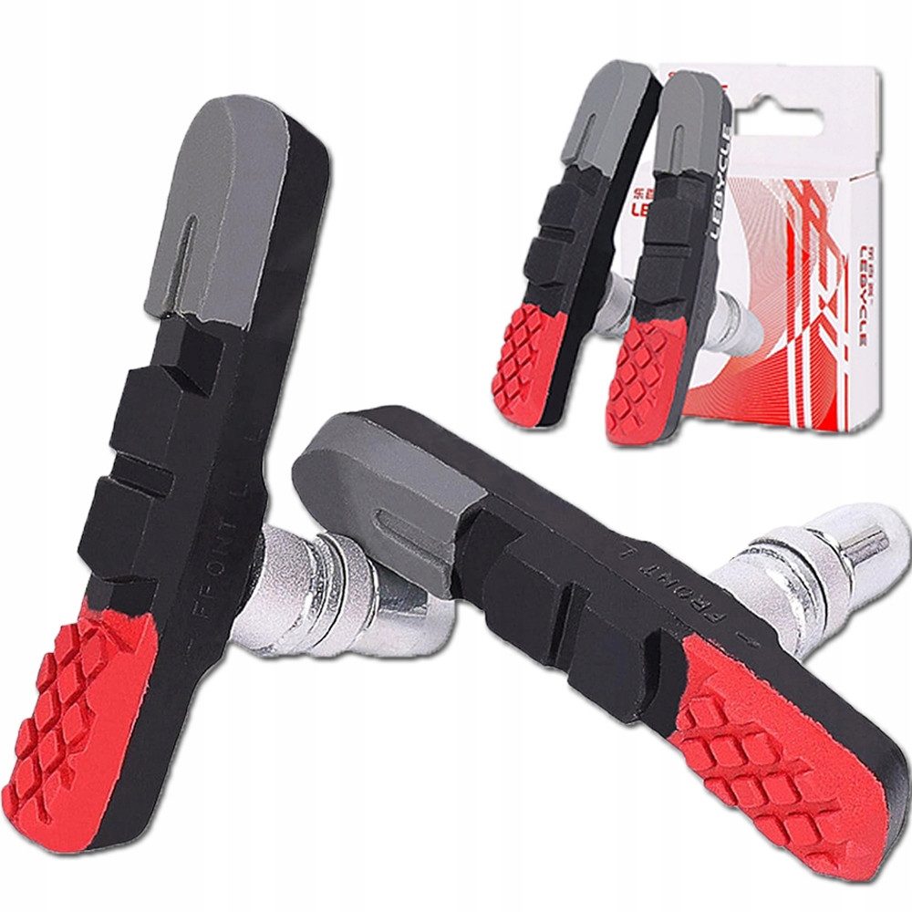 VERK GROUP Bremsbelag Fahrrad V-Brake Bremsbeläge 73mm Bremsschuhe Bremsklötze MTB (2-St), 73 mm Länge, 3-Komponenten-Gummimischung