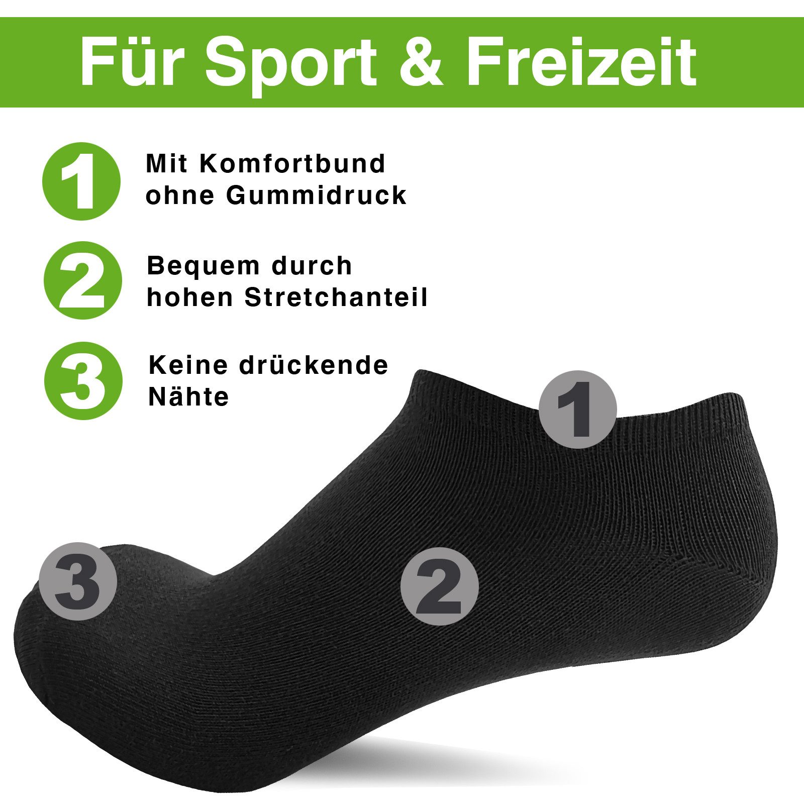 NAFT Sneakersocken 5-24 Paar Sneaker Socken günstig online kaufen