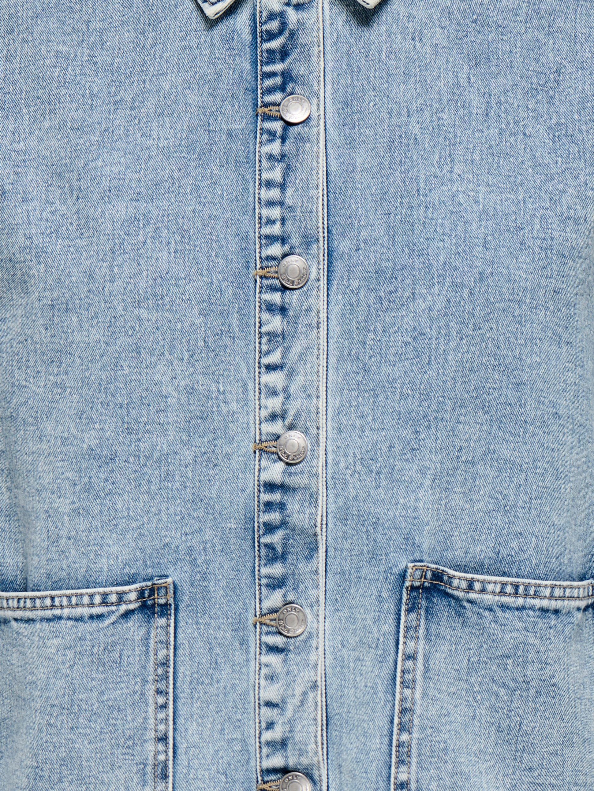 ONLY Jeansjacke ONLLARA LS DNM SHACKET GUA NOOS Baumwollmischung