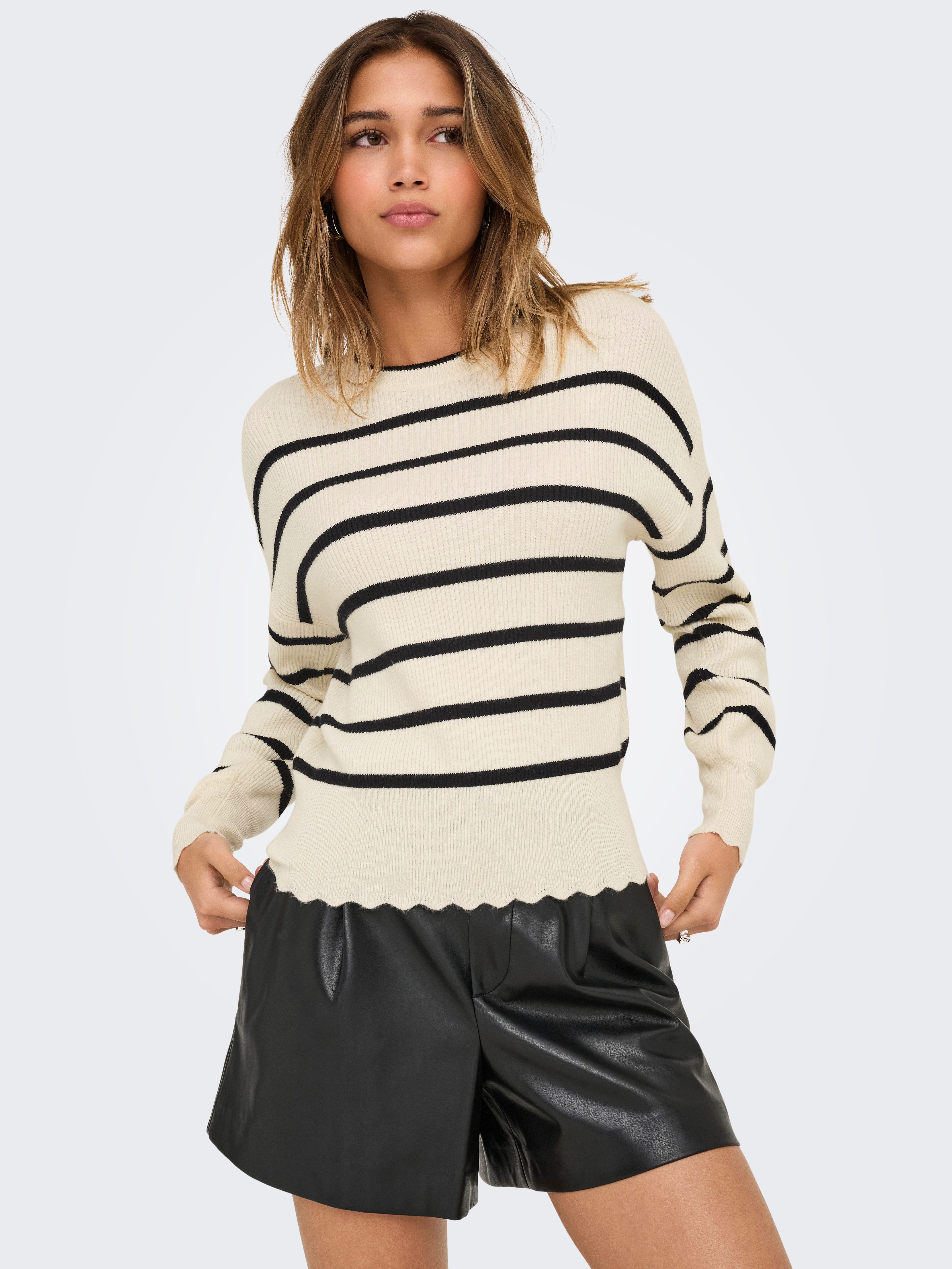 ONLY Rundhalspullover ONLIBI LS O-NECK NOOS KNT