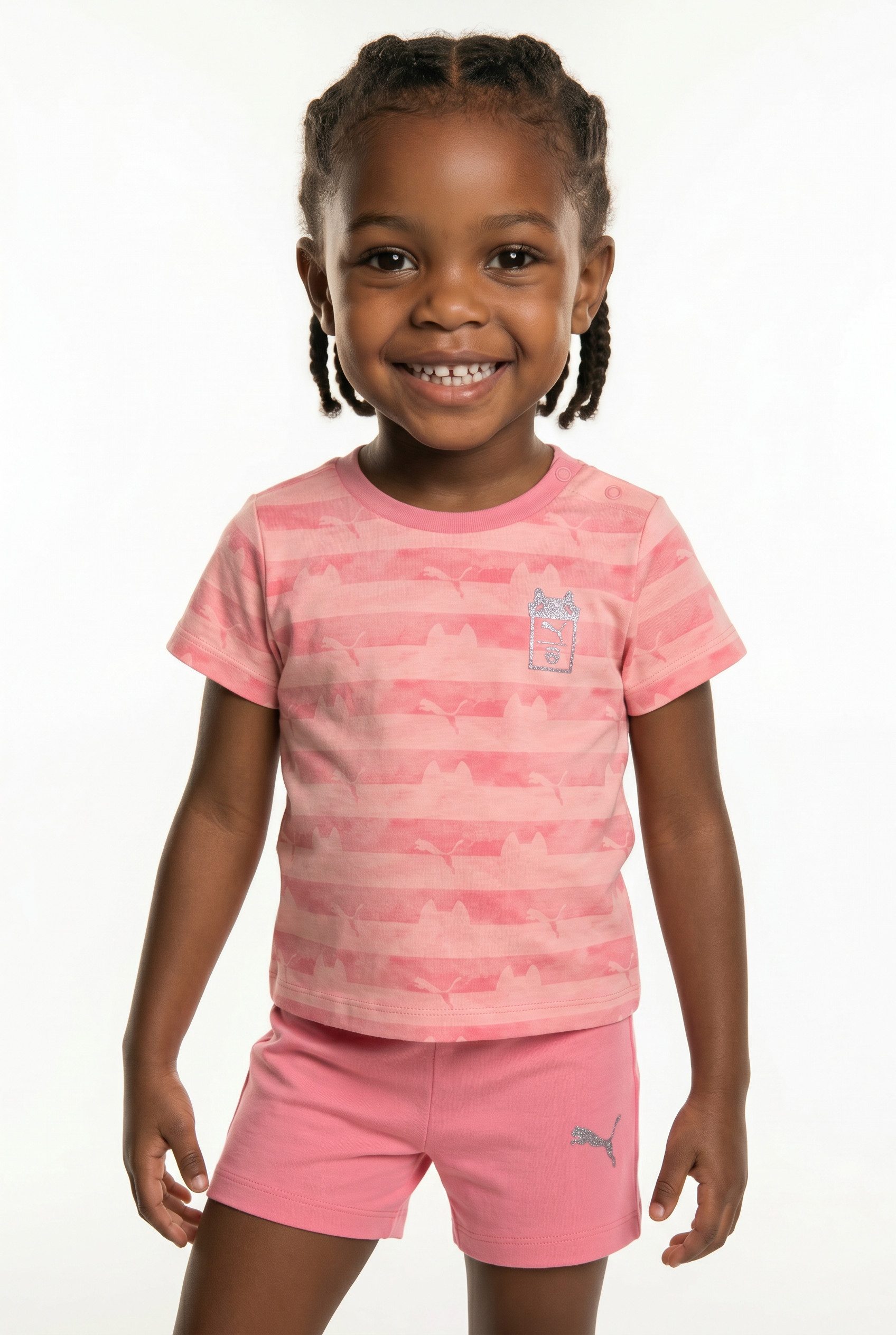 PUMA Trainingsanzug X GABBY'S DOLLHOUSE MINICATS TEE AND SHORTS SET INF (2-tlg), zweiteiliges Set, ohne Kapuze, Regular Fit, für Children