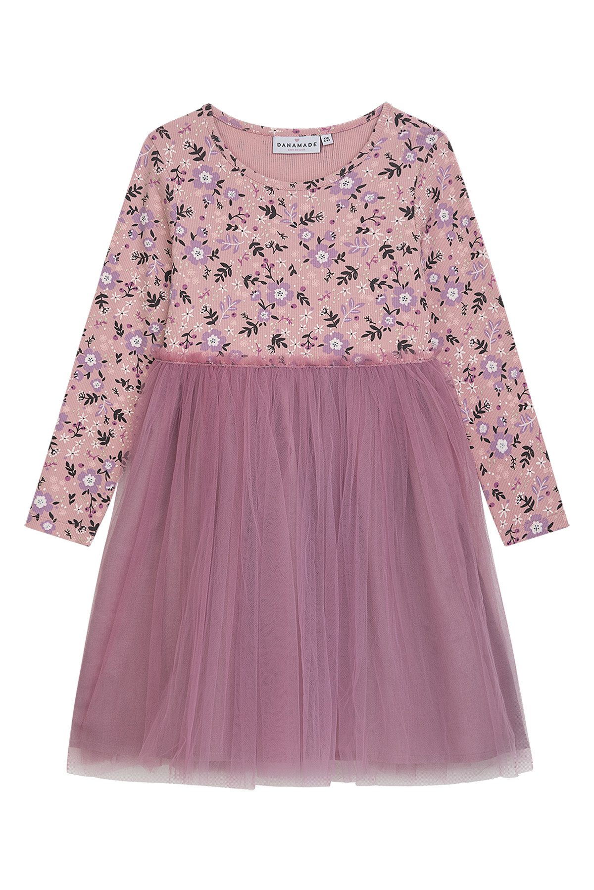 DANAMADE A-Linien-Kleid DDORA (1-tlg) DANAMADE Mädchen Kleid DDora aus Baumwolle & Tüll, Langarm