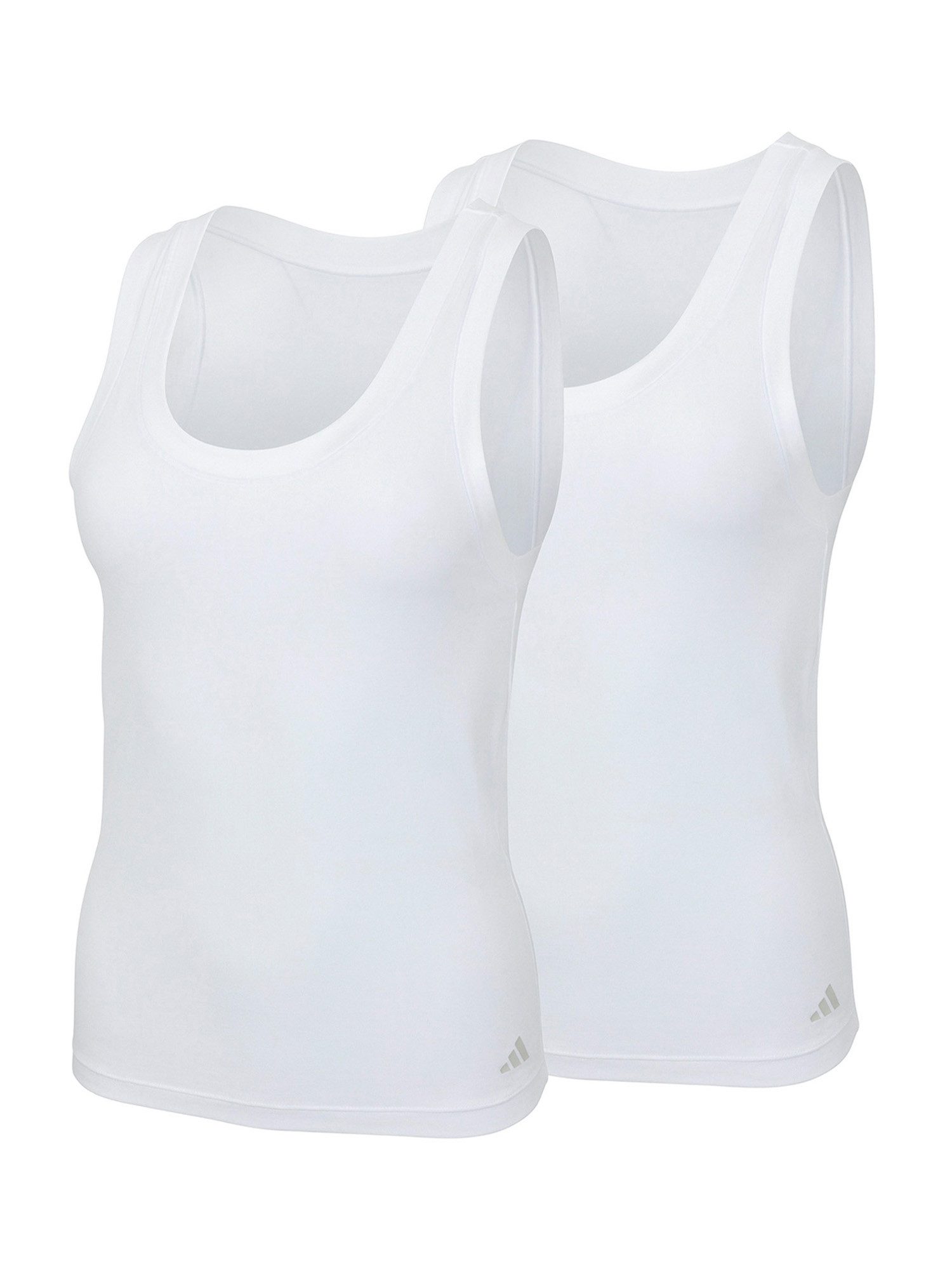 adidas Sportswear Tanktop Sport Active Modal Comfort - Rundhals - Heatseal adidas Logo (2-tlg) Trägertop Muskelshirt Ärmelloses Shirt Gym Yoga Training Damen