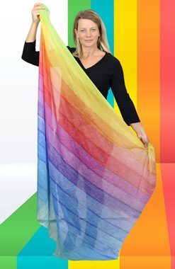 COLLEZIONE ALESSANDRO Modeschal Regenbogen, (1-St), im XXL-Format in bunten Farben