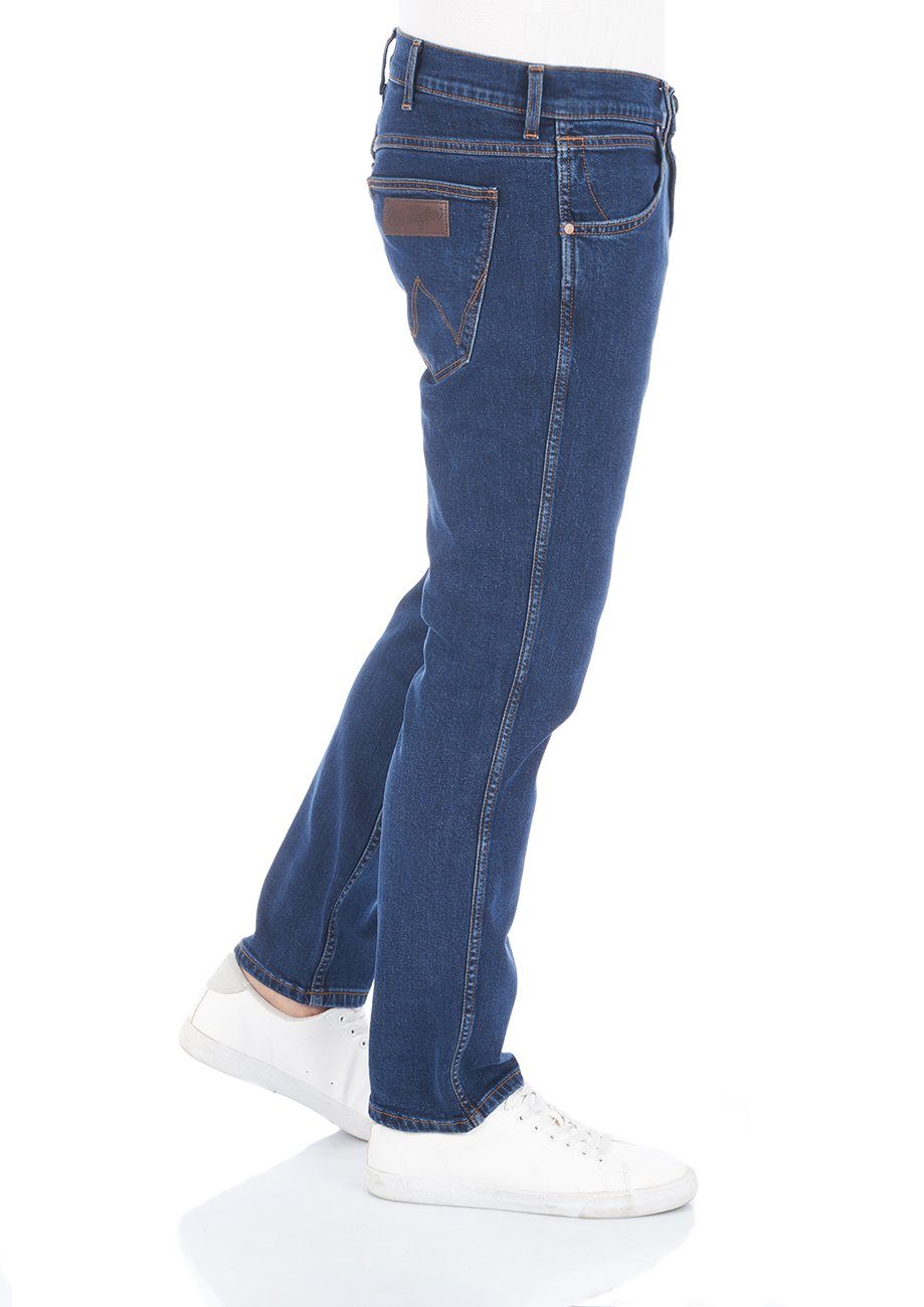 Wrangler Straight-Jeans Herren Jeanshose Greensboro Regular Fit Denim Hose mit Stretch